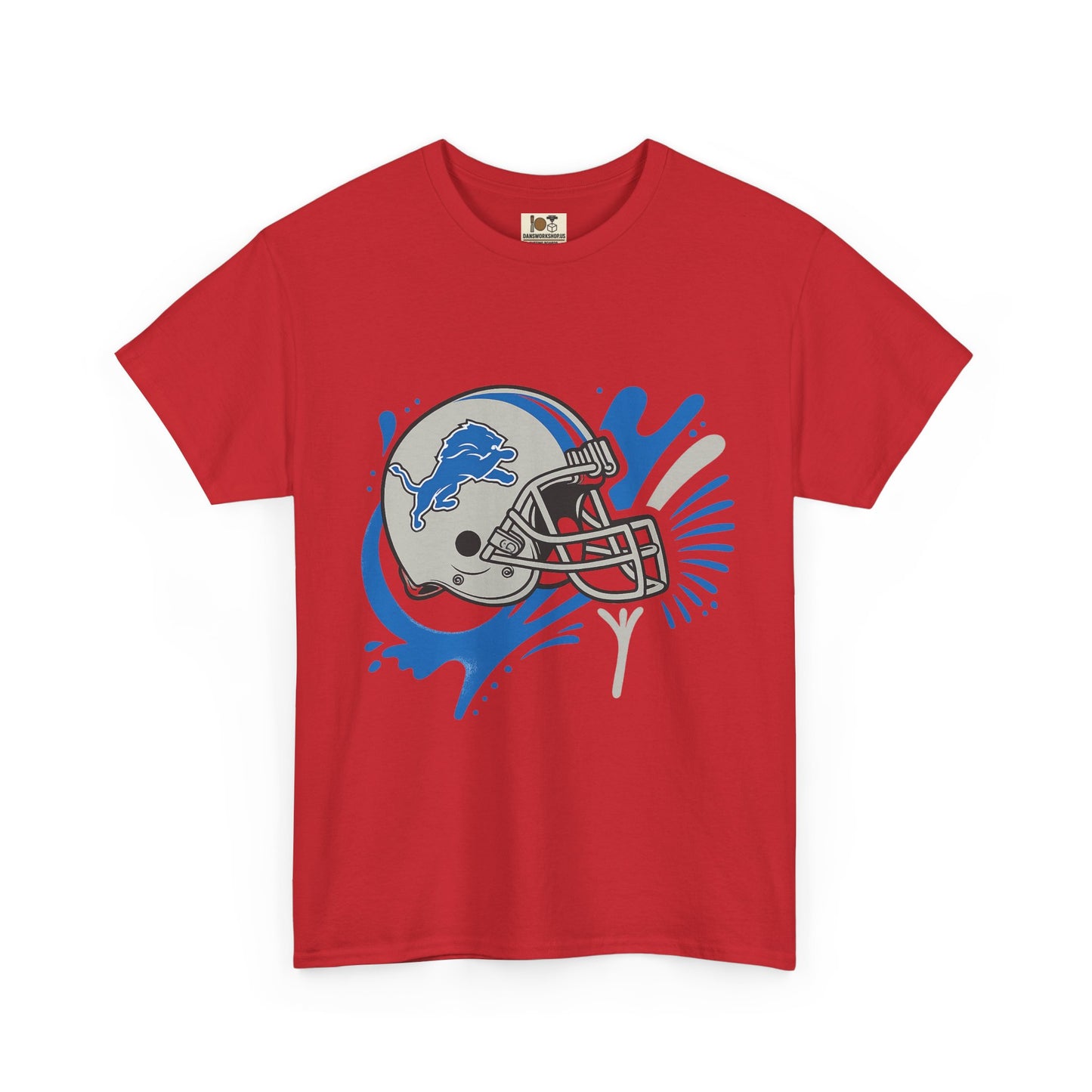 Detroit Lions Fan Heavy Cotton Tee, Sports Apparel, Gift for Gamers, Casual Wear, Team Spirit Shirt