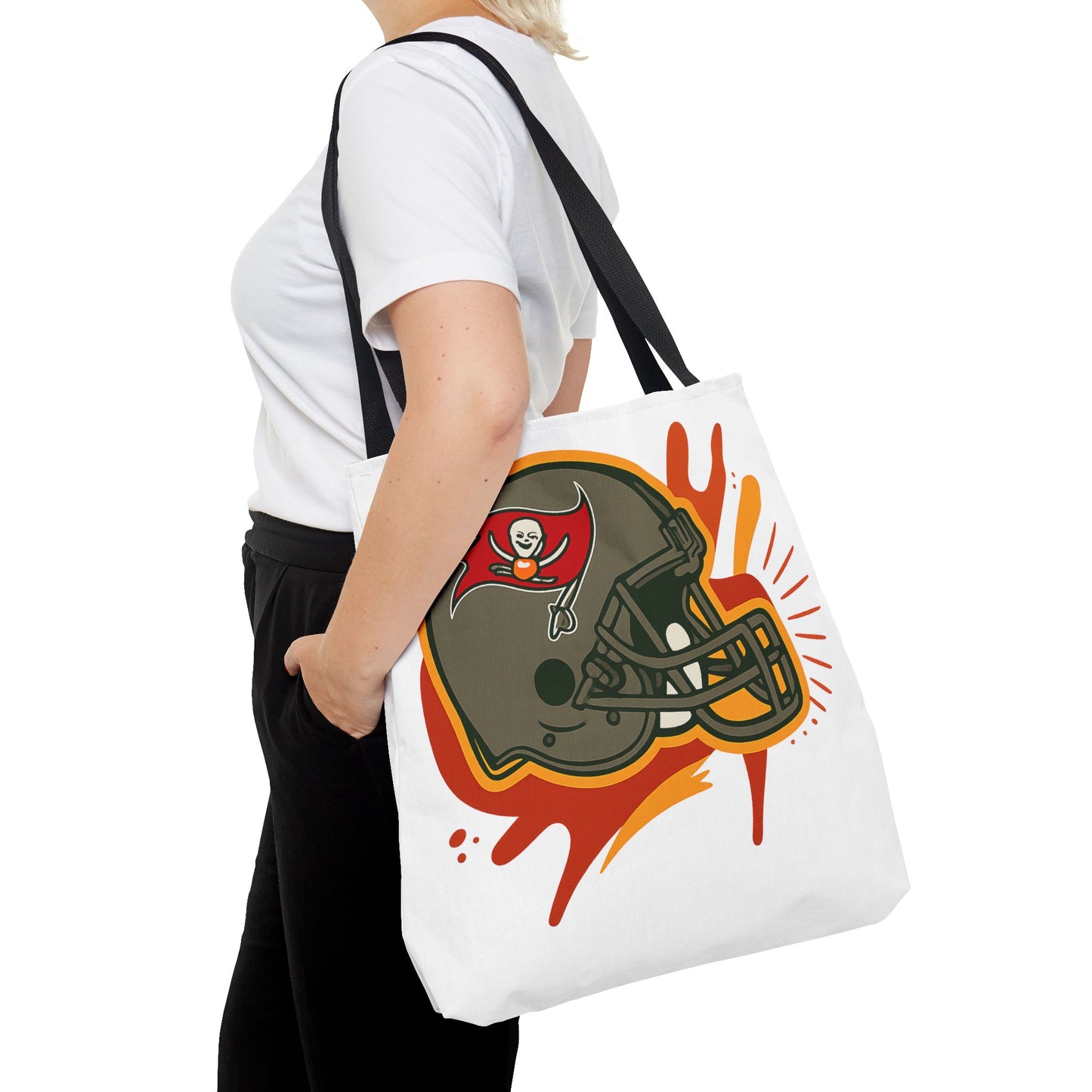 Tote Bag with Bold Football Design, Sports Tote, Game Day Bag, NFL Fan Gift, Personalized Beach Bag, Unique Shopping Tote
