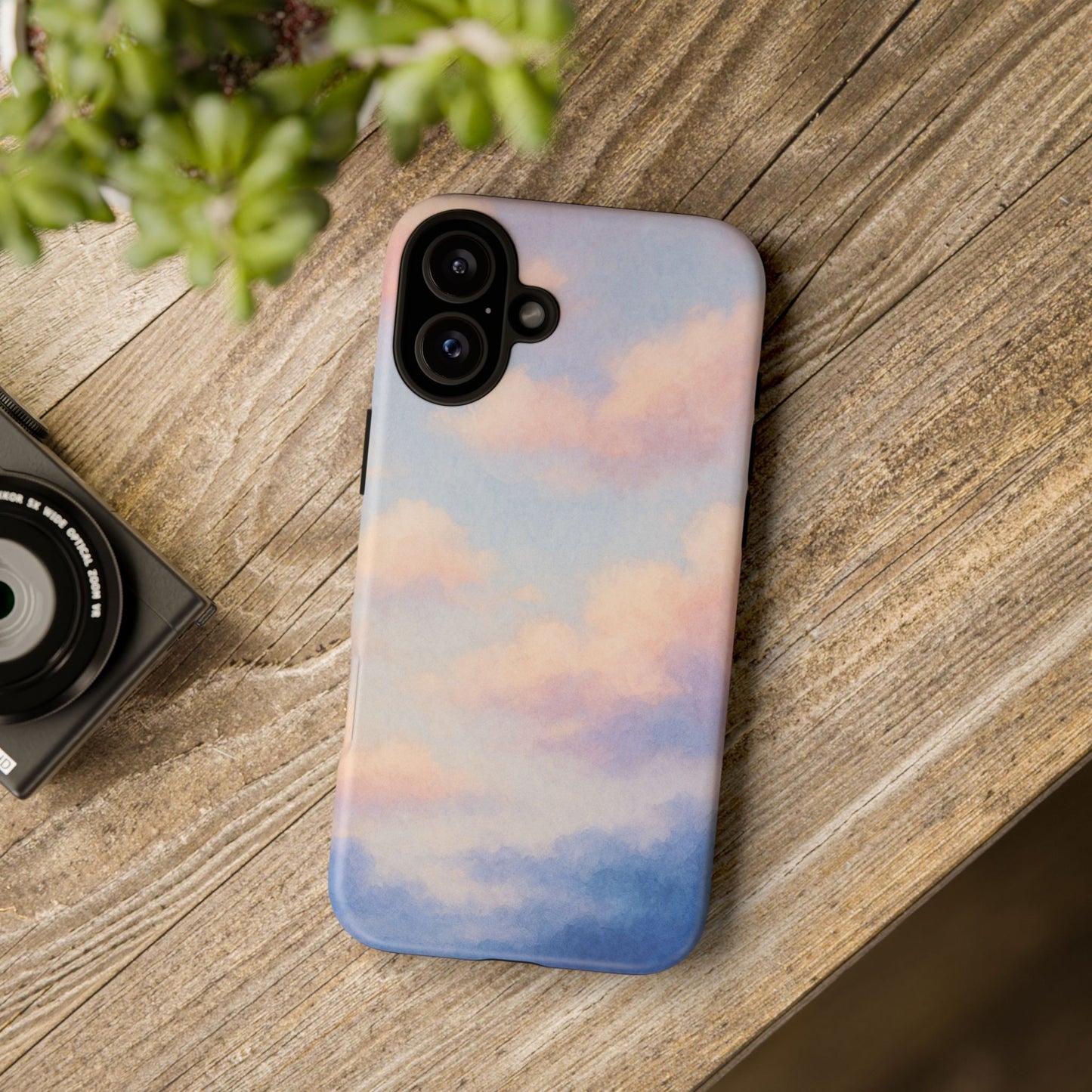 Sky Blue Cloud Phone Case, Tough Phone Cover, Aesthetic Cell Phone Accessory, Gift for Teen, Trendy Tech Protection