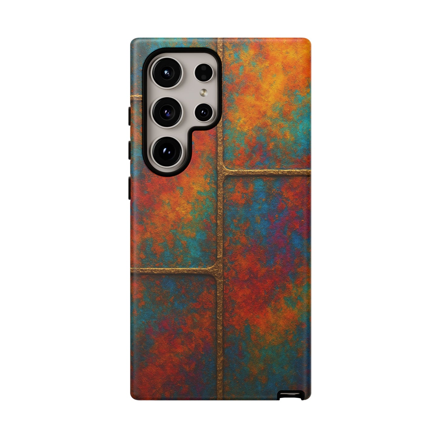 Colorful Textured Phone Case, Vibrant iPhone Cover, Tough Protective Shell, Unique Mobile Accessory, Artisan Phone Protection