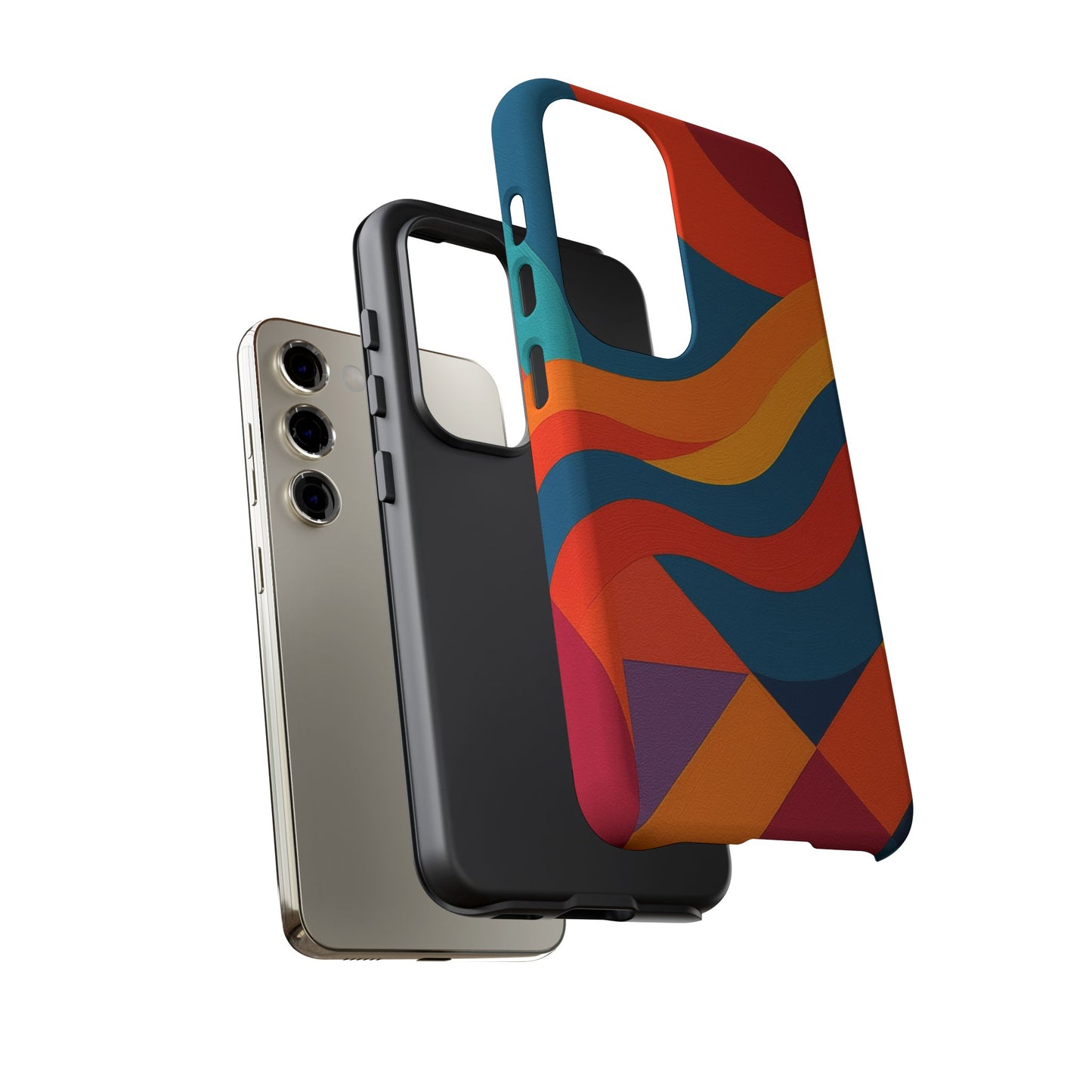 Vibrant Phone Case, Abstract Design Cover, Tough Cases for All Occasions, Stylish Gift for Tech Lovers, Modern Phone Accessories