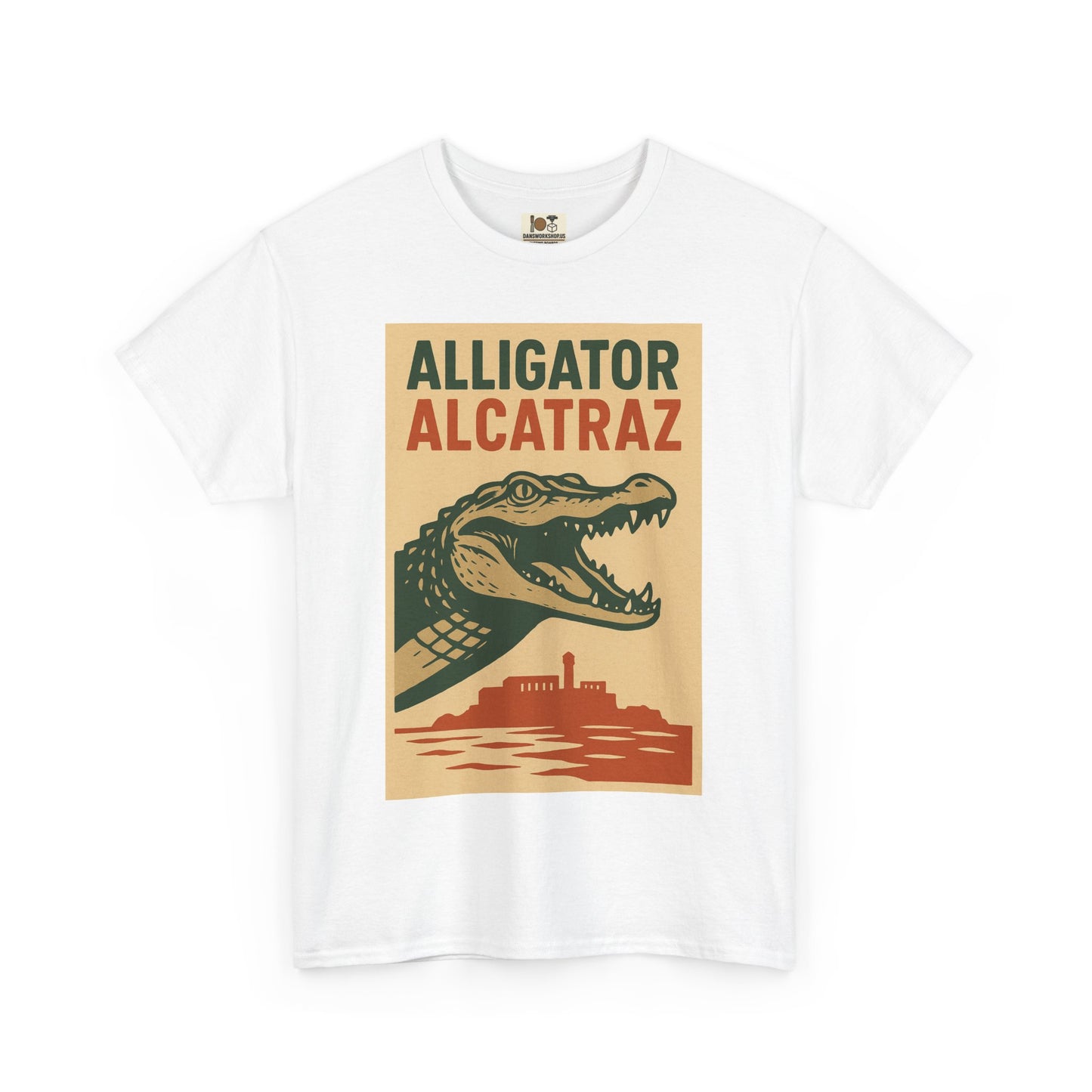 Alligator Alcatraz Graphic Tee - Fun Vintage Style Tee for Nature Lovers, Wildlife Enthusiasts, Summer Wear, Casual Outfits, Gift Idea