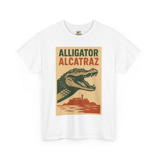 Alligator Alcatraz Graphic Tee - Fun Vintage Style Tee for Nature Lovers, Wildlife Enthusiasts, Summer Wear, Casual Outfits, Gift Idea