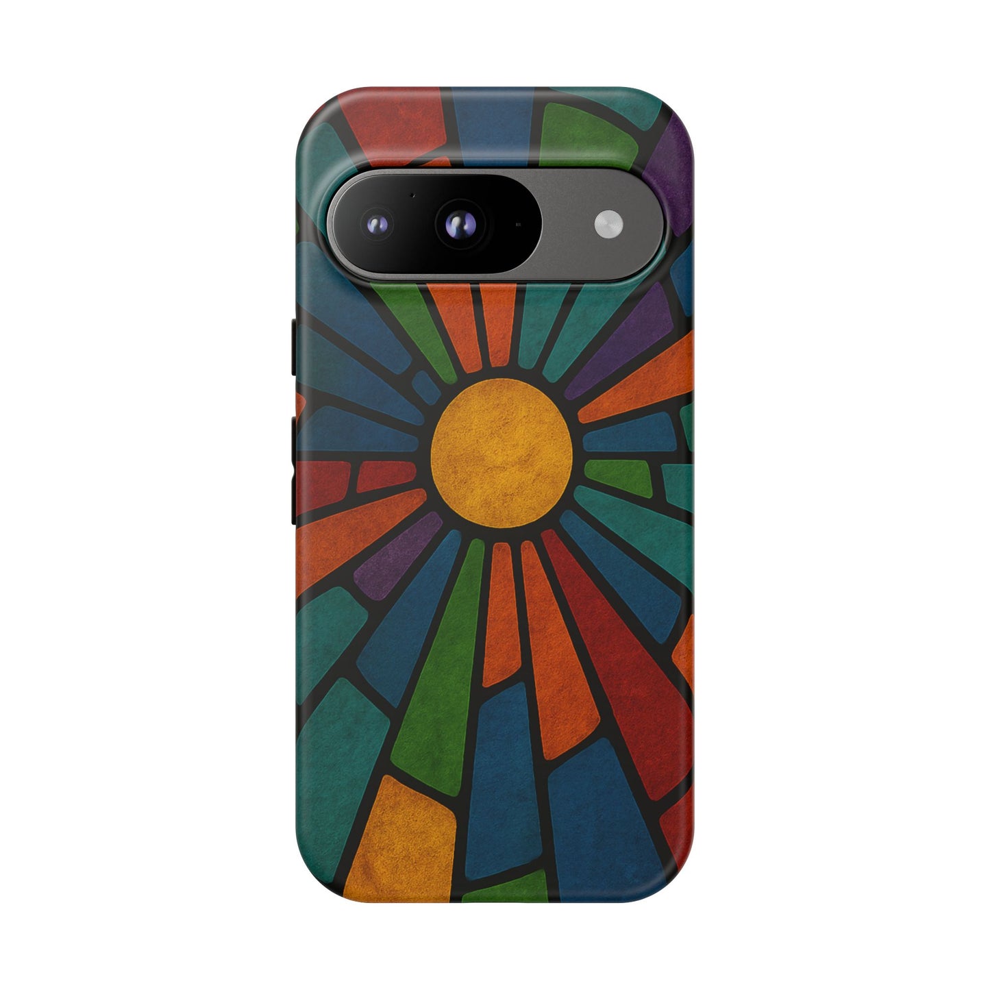 Colorful Stained Glass Phone Case, Tough Cases, Artistic Phone Cover, Vibrant Mobile Accessory, Unique Gift for Art Lovers