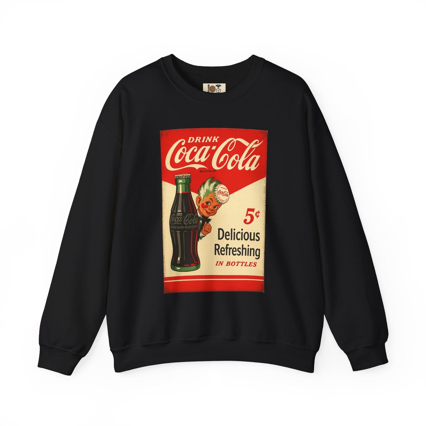 Vintage Coca-Cola Crewneck Sweatshirt, Retro Style Apparel, Trendy Vintage Clothing, Ideal for Gifts and Gatherings, Classic Cafe Fashion