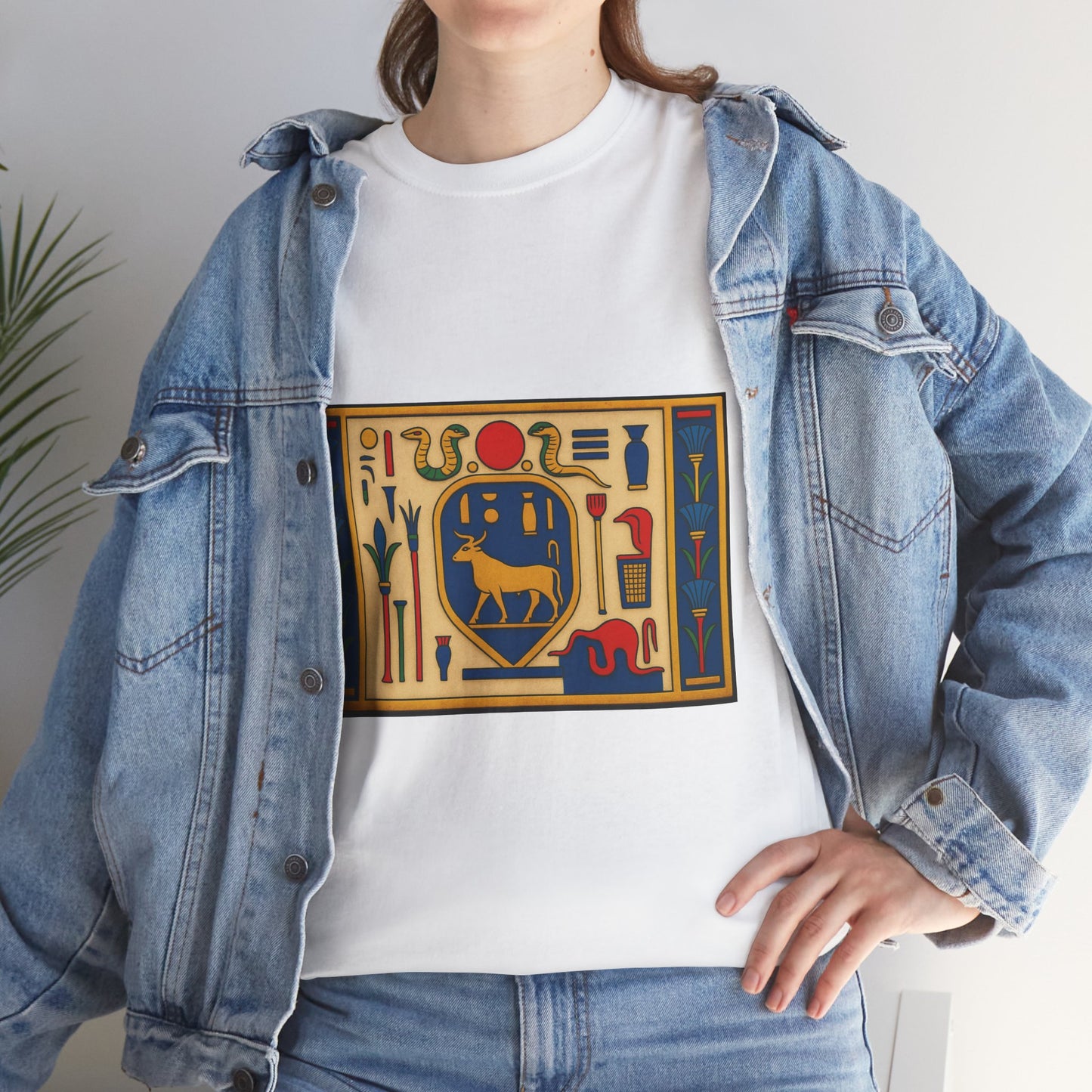Egyptian Hieroglyphs Unisex Heavy Cotton Tee, Graphic Tee, Casual Wear, Gift Idea, Unique Shirt, Summer Style
