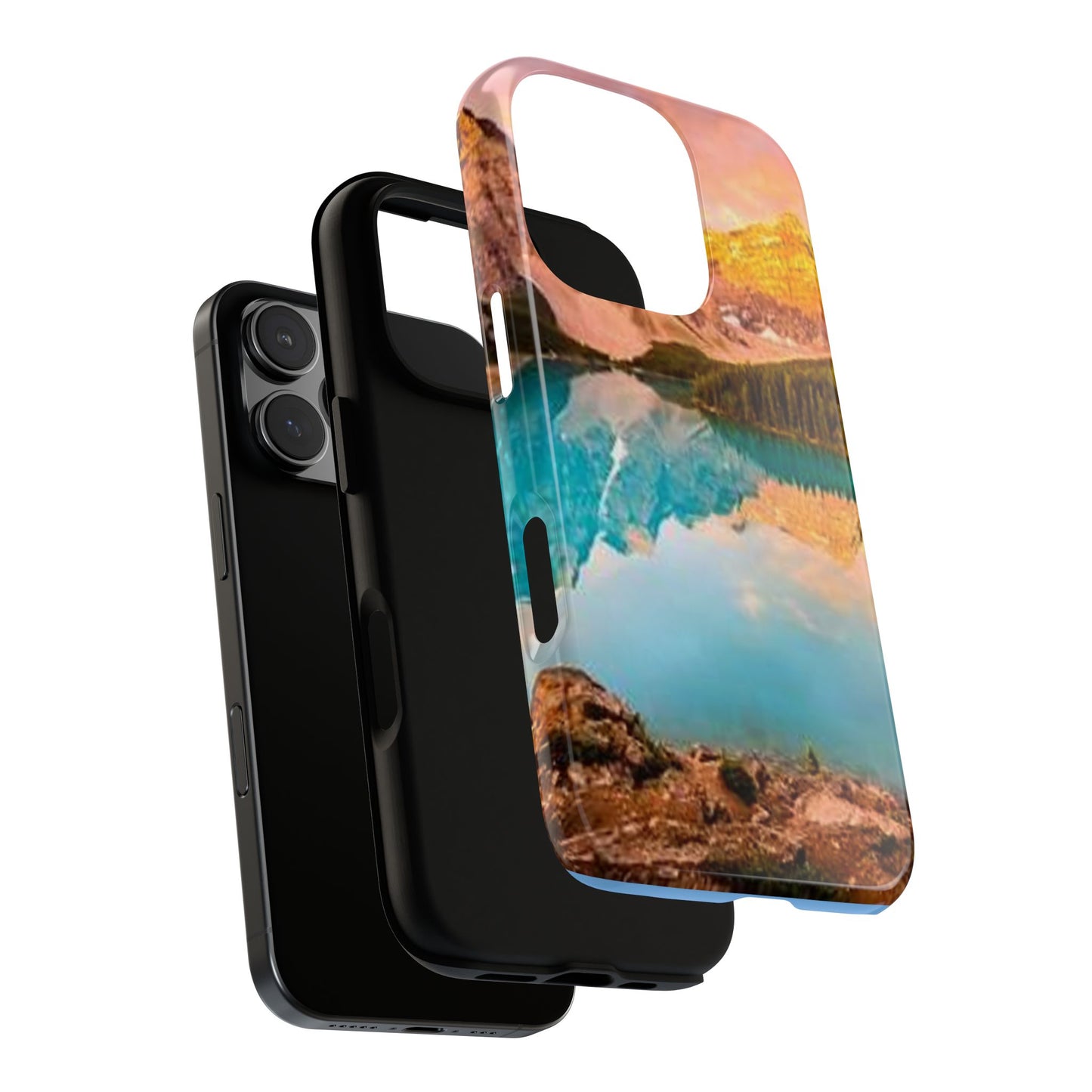 Nature-Inspired Phone Case with Mountain and Lake Design, Aesthetic Tough Cases for Outdoor Lovers, Phone Protection, Gift for Nature [...]