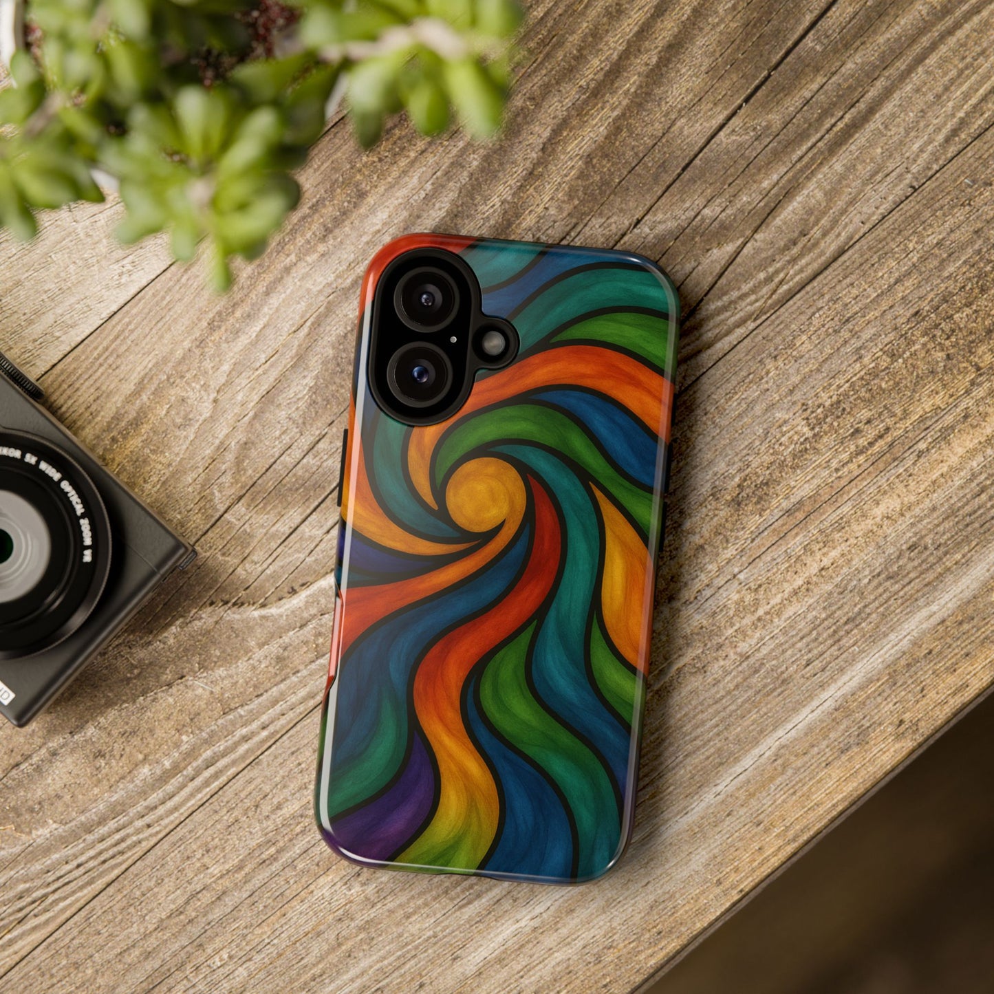 Colorful Swirl Phone Case | Tough Cases, Vibrant Design, Gift for Art Lovers, Funky Case, Unique Phone Accessories