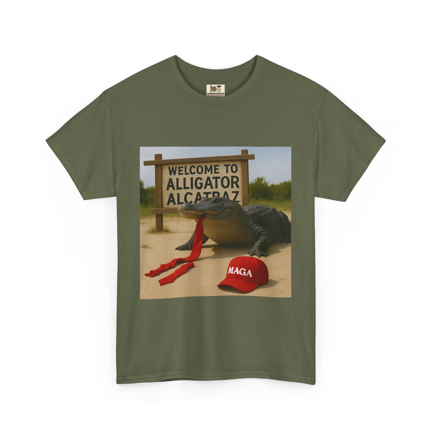Welcome to Alligator Alcatraz Tee, Funny Animal Shirt, Unisex Cotton Top, Gift for Animal Lovers, Casual Wear, Novelty T-Shirt