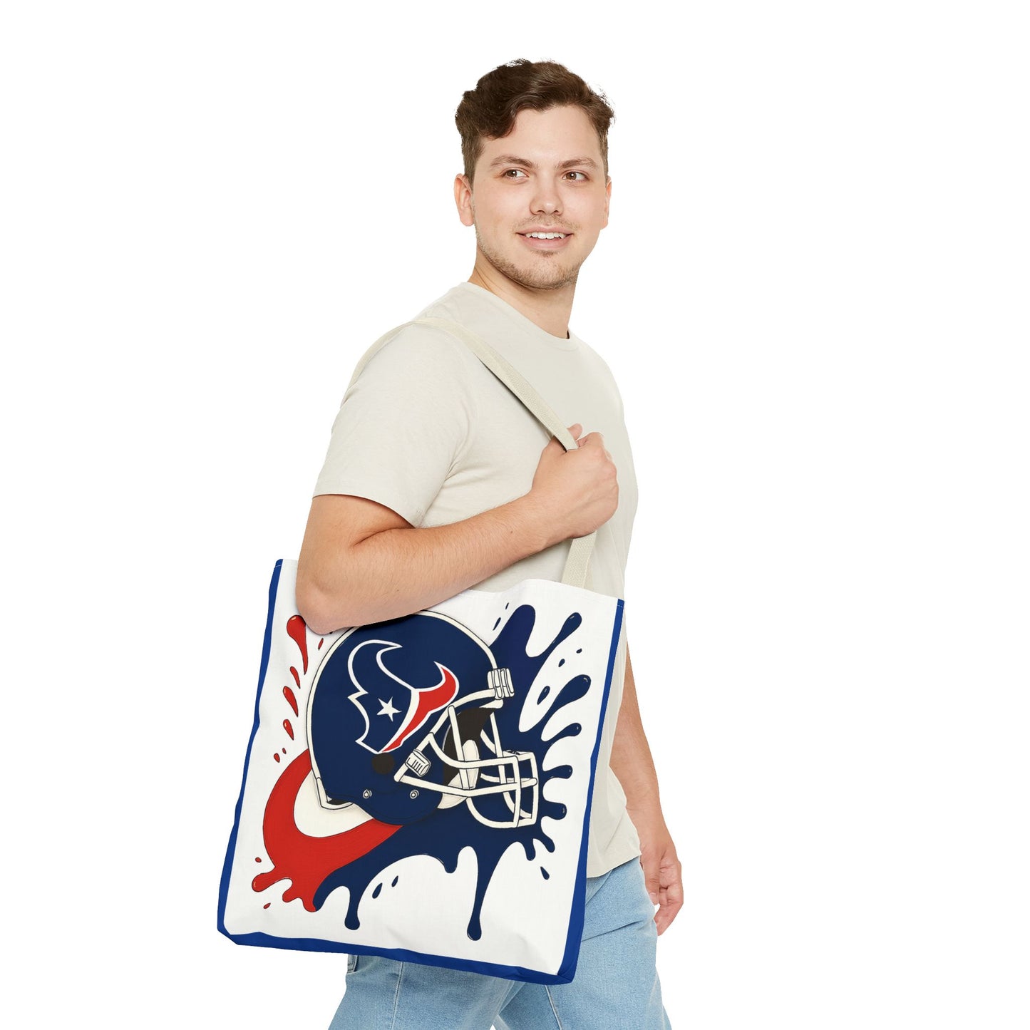 Football Splash Design Tote Bag, Sports Fan Bag, Game Day Accessory, NFL Tote, Casual Gym Bag, Carry-All for Sports Enthusiasts