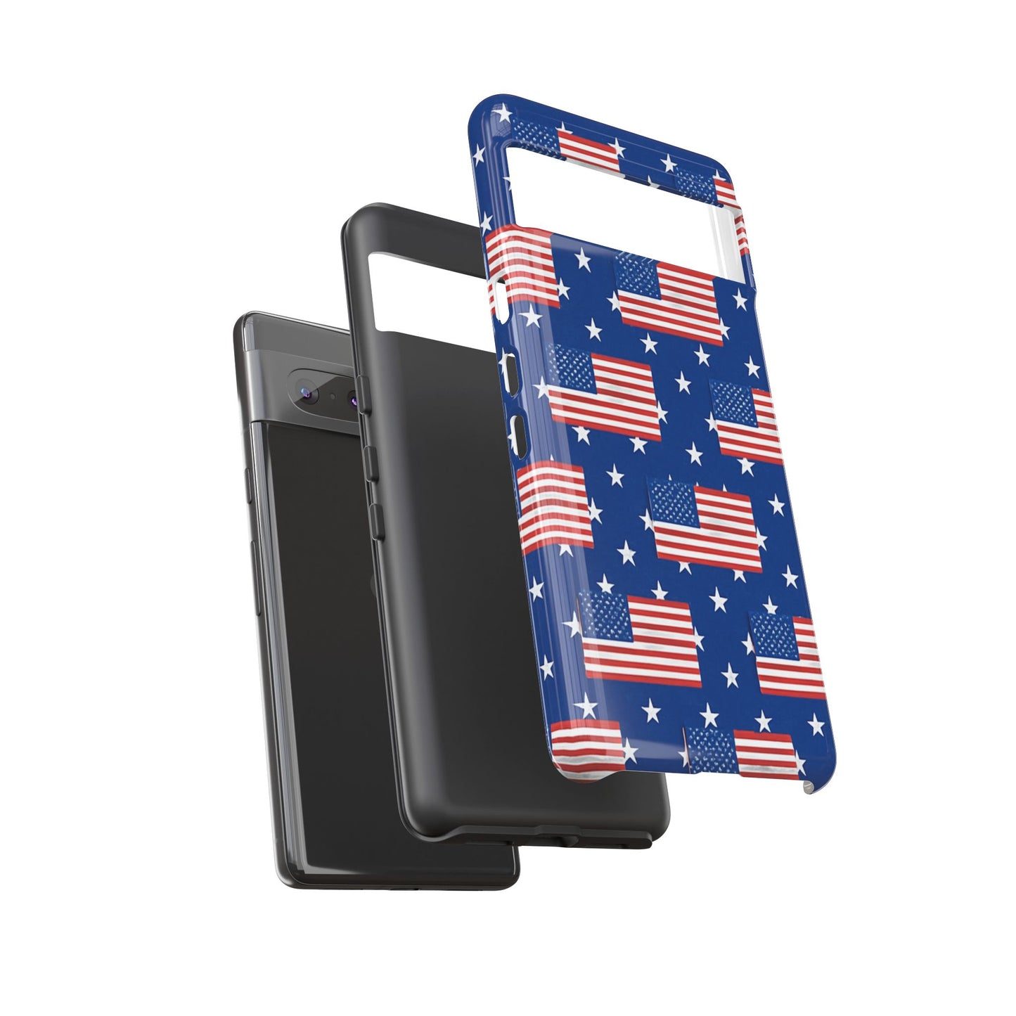 Patriotic Phone Case, Independence Day Accessories, American Flag Design, Star-Spangled Cover, Summer BBQ Gift