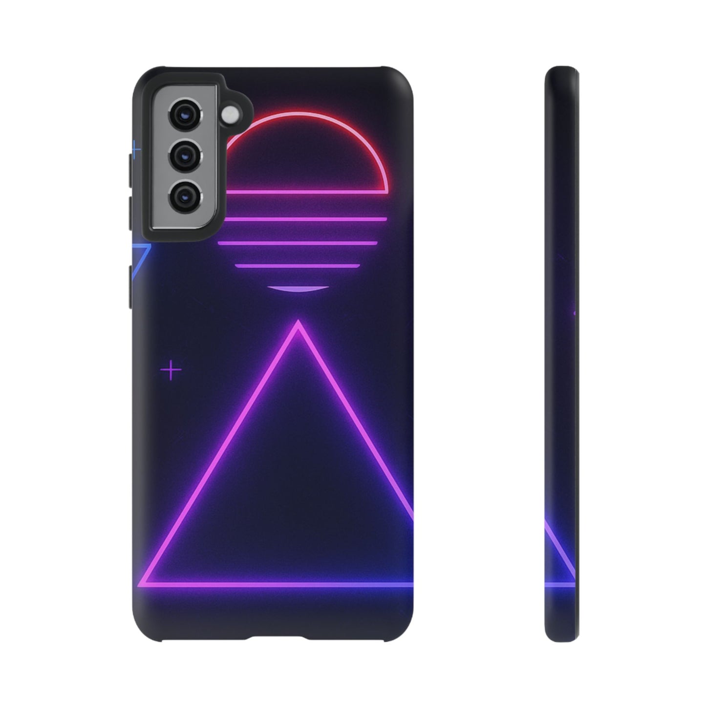 Retro Neon Phone Case, Tough Cases for iPhone, 80s Aesthetic Phone Cover, Abstract Neon Design, Gift for Tech Lovers