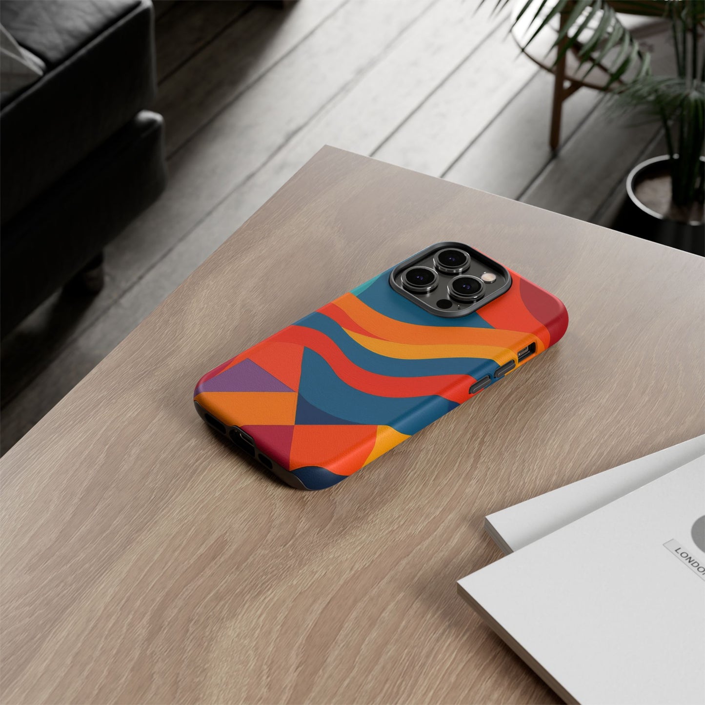 Vibrant Phone Case, Abstract Design Cover, Tough Cases for All Occasions, Stylish Gift for Tech Lovers, Modern Phone Accessories