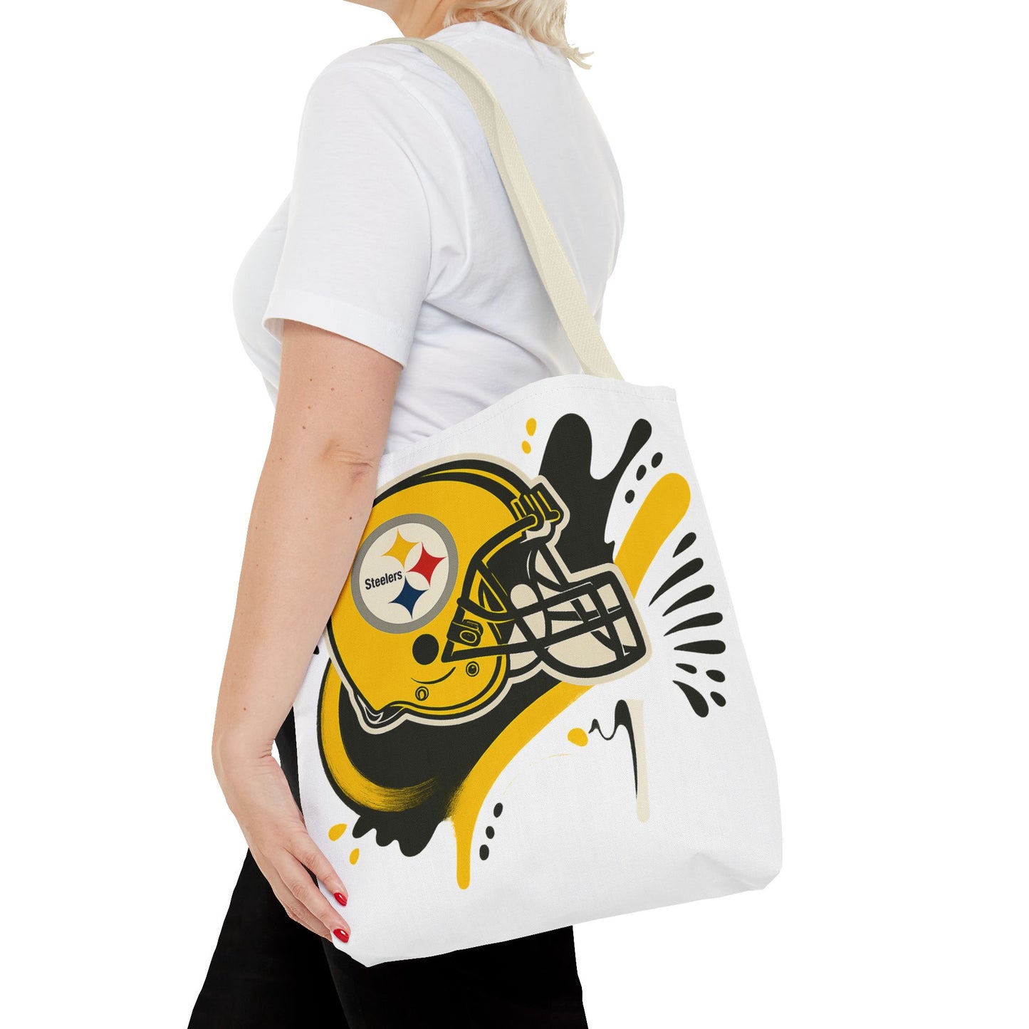 Steelers Inspired Tote Bag, Football Fan Accessory, Game Day Tote, Sports Bag, Personalized Gift for Him