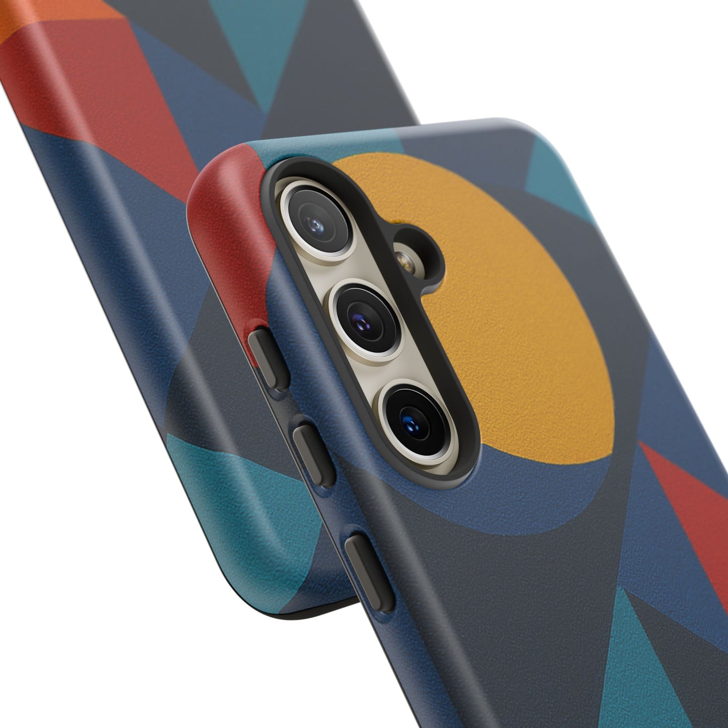 Vibrant Phone Case, Colorful Phone Cover, Geometric Design, Artistic Gift, Trendy Accessory, Vibrant Colors, Unique Design