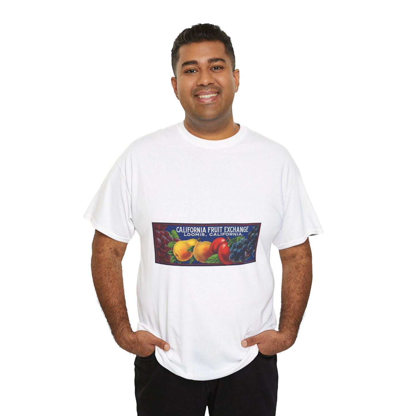 Colorful California Fruit Exchange Tee, Summer T-Shirt, Graphic Tee, Fruit Lover Gift, Casual Wear, Eco-friendly Fashion
