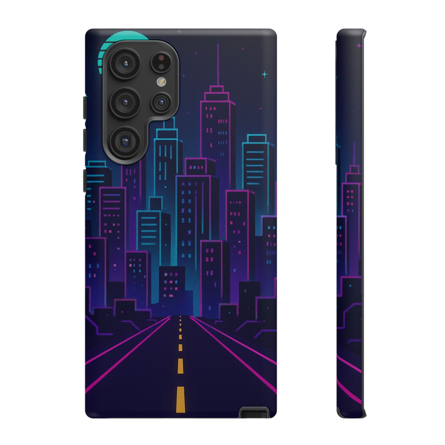 Cityscape Phone Case, Tough Cases, Urban Style, Nighttime Vibe, Phone Cover, Gift for City Lovers, Modern Design
