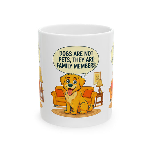 Dog Lovers Ceramic Mug - "Dogs Are Not Pets, They Are Family Members" - Cute Gift for Pet Owners, Animal Lovers, Dog Mom, Dog Dad, [...]