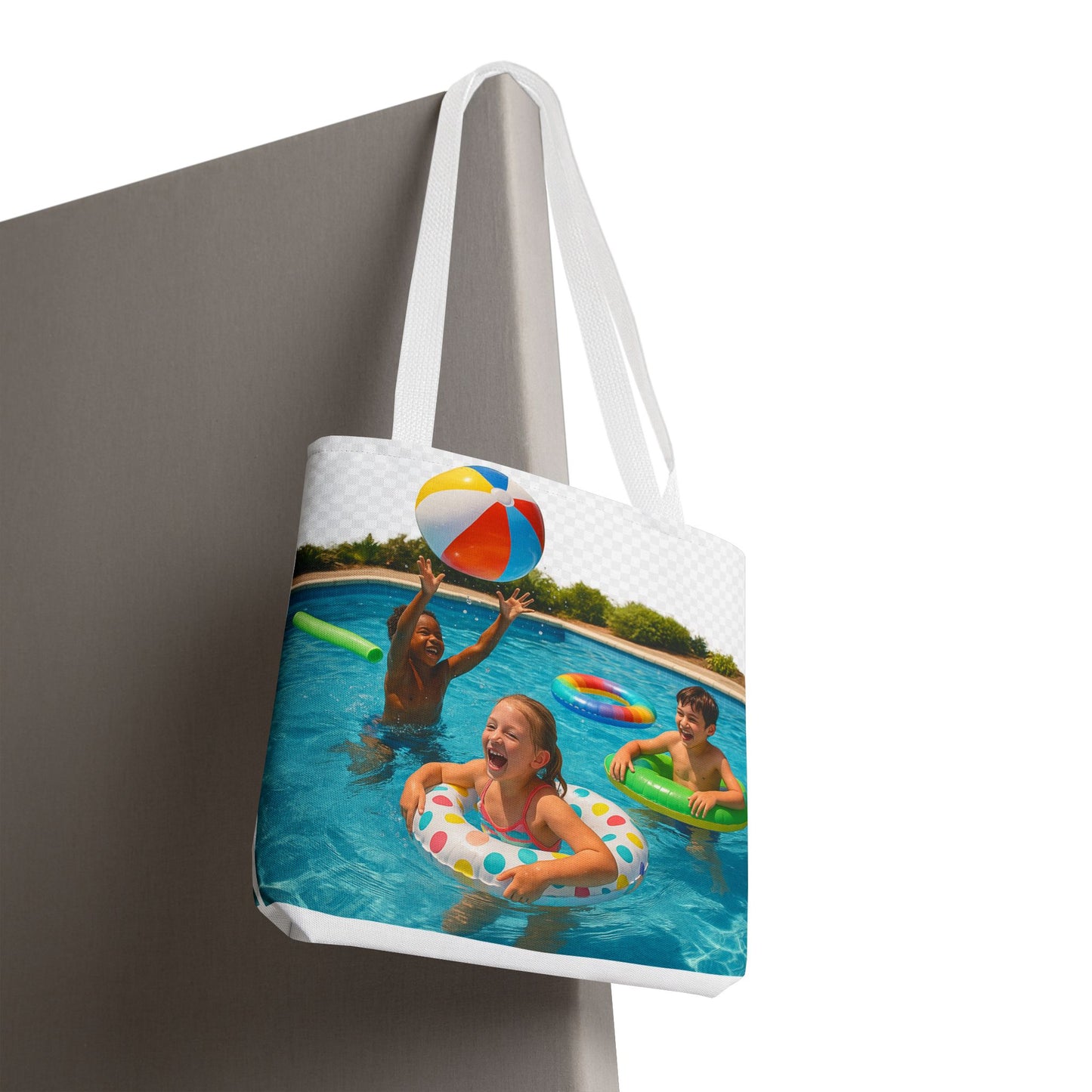 Fun Summer Tote Bag, Beach Bag, Poolside Accessory, Vacation Tote, Kids Swimming Tote, Colorful Pool Party Bag