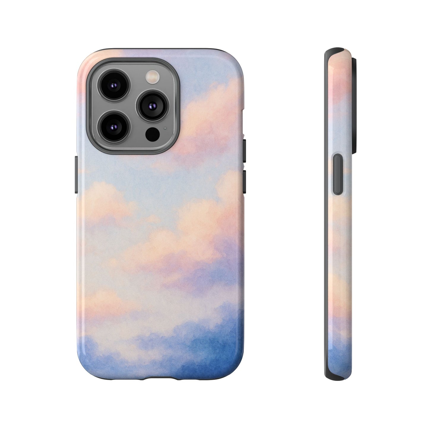 Sky Blue Cloud Phone Case, Tough Phone Cover, Aesthetic Cell Phone Accessory, Gift for Teen, Trendy Tech Protection