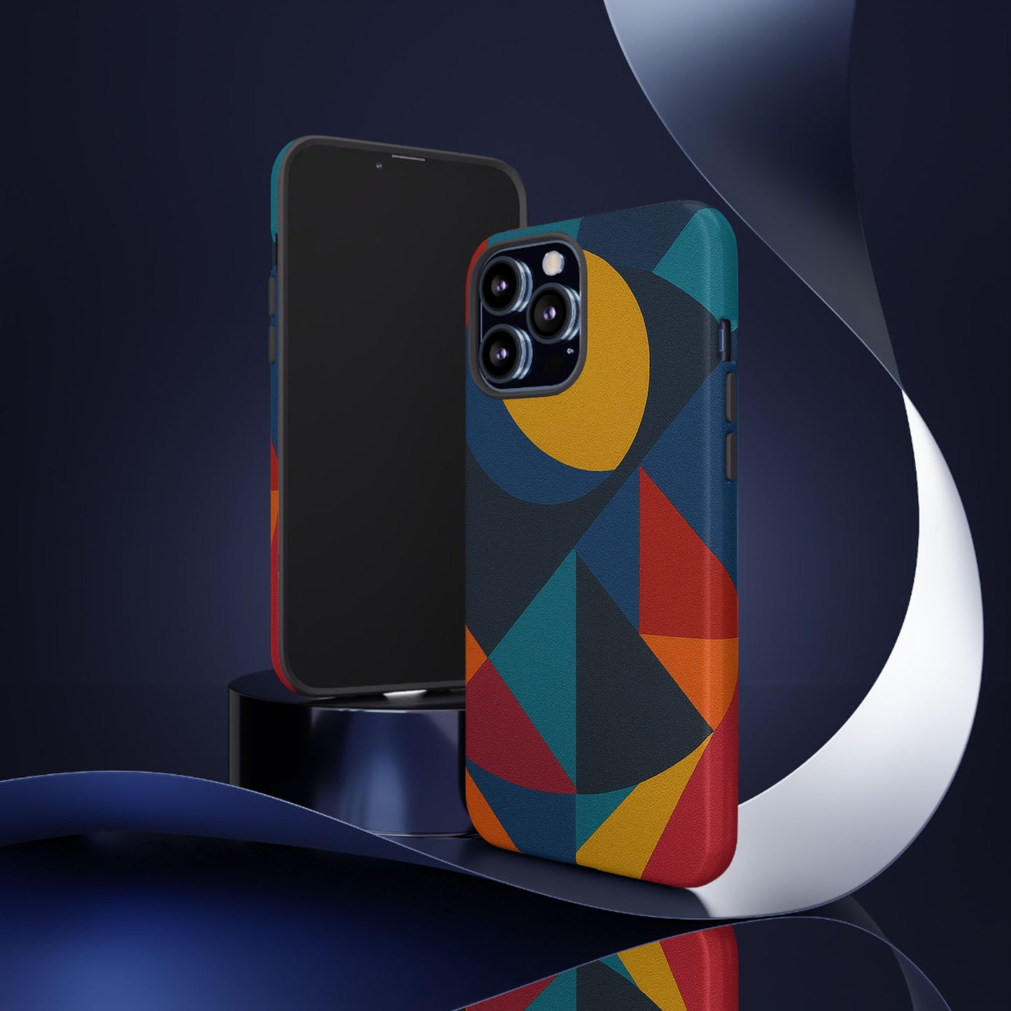 Vibrant Phone Case, Colorful Phone Cover, Geometric Design, Artistic Gift, Trendy Accessory, Vibrant Colors, Unique Design