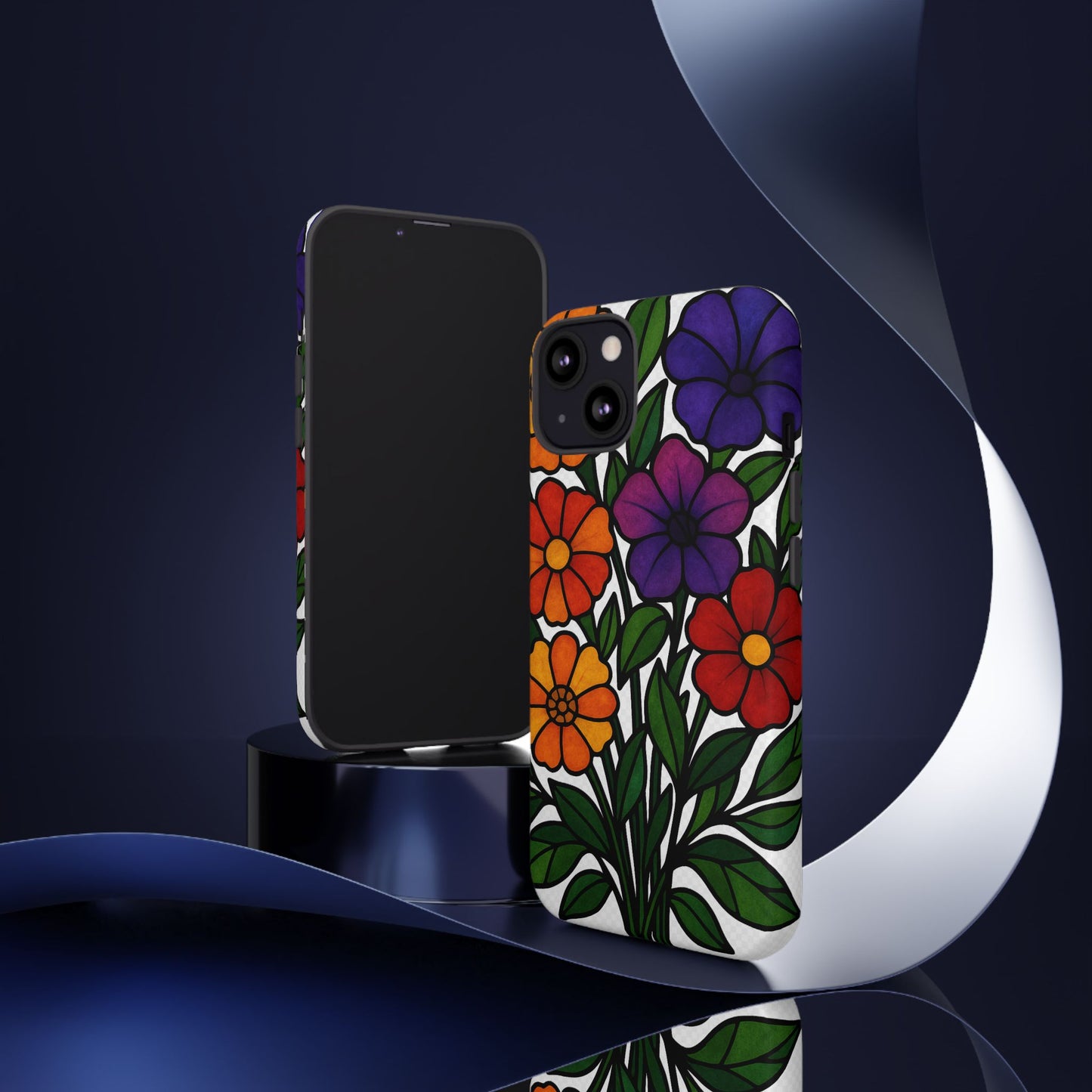 Floral Phone Case, Tough Cases with Colorful Flower Design, Gift for Flower Lovers, Summer Accessories, Trendy Phone Cover
