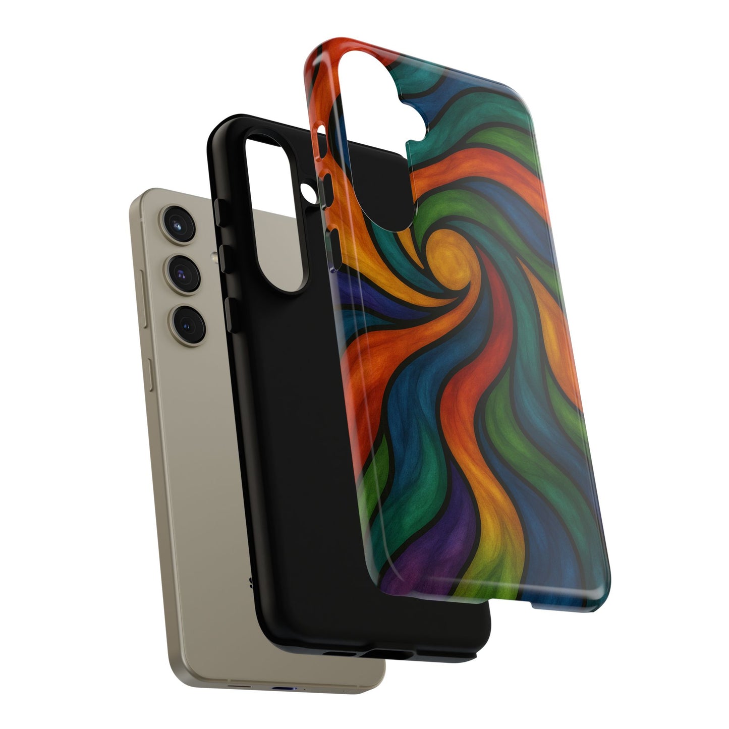 Colorful Swirl Phone Case | Tough Cases, Vibrant Design, Gift for Art Lovers, Funky Case, Unique Phone Accessories