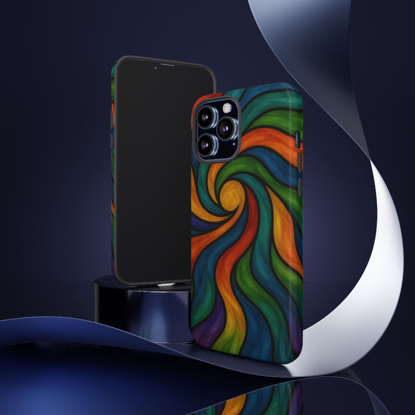 Colorful Swirl Phone Case | Tough Cases, Vibrant Design, Gift for Art Lovers, Funky Case, Unique Phone Accessories