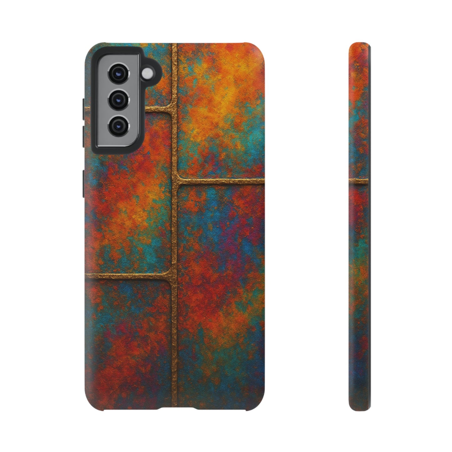 Colorful Textured Phone Case, Vibrant iPhone Cover, Tough Protective Shell, Unique Mobile Accessory, Artisan Phone Protection