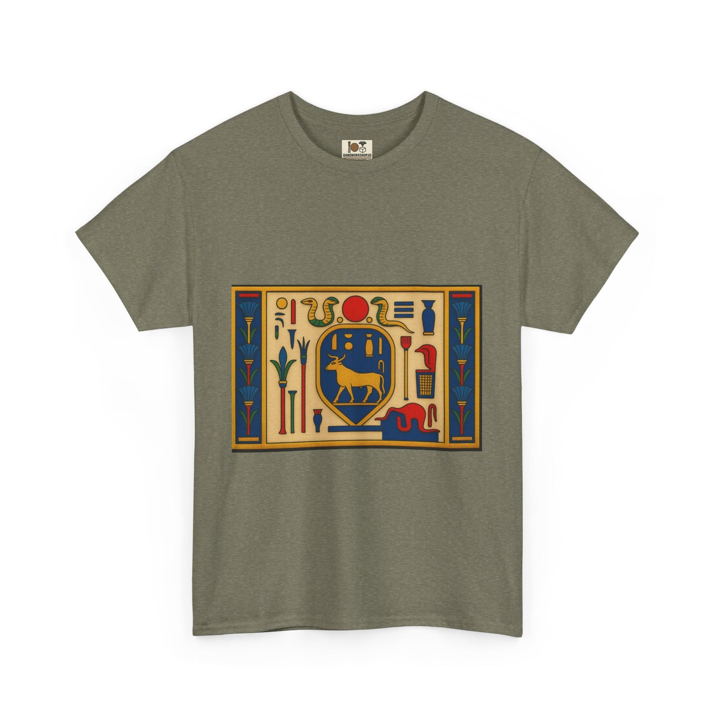 Egyptian Hieroglyphs Unisex Heavy Cotton Tee, Graphic Tee, Casual Wear, Gift Idea, Unique Shirt, Summer Style