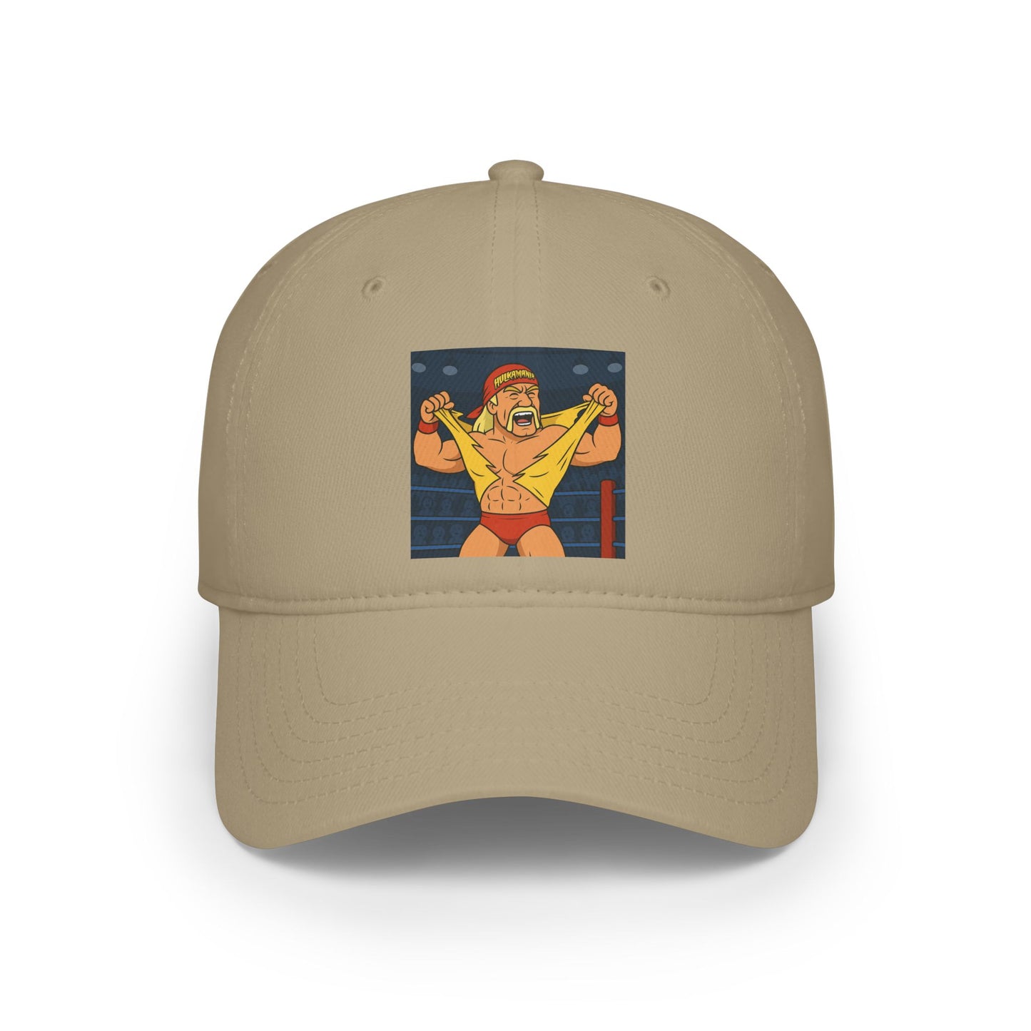 Vibrant Wrestling Cap, Fun Low Profile Baseball Cap for Sports Fans, Gift for Wrestlers, Birthday, Casual Wear, Unique Summer Hat, hulk hogan