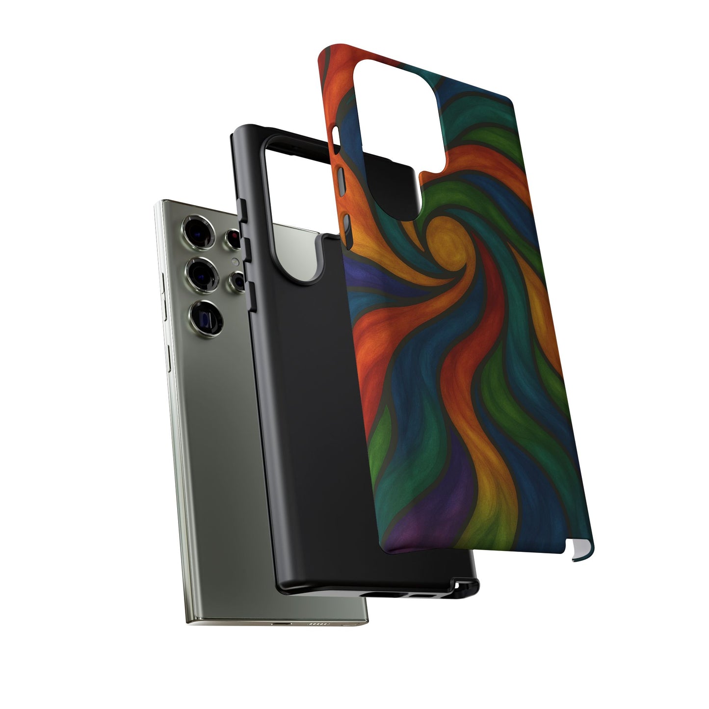 Colorful Swirl Phone Case | Tough Cases, Vibrant Design, Gift for Art Lovers, Funky Case, Unique Phone Accessories