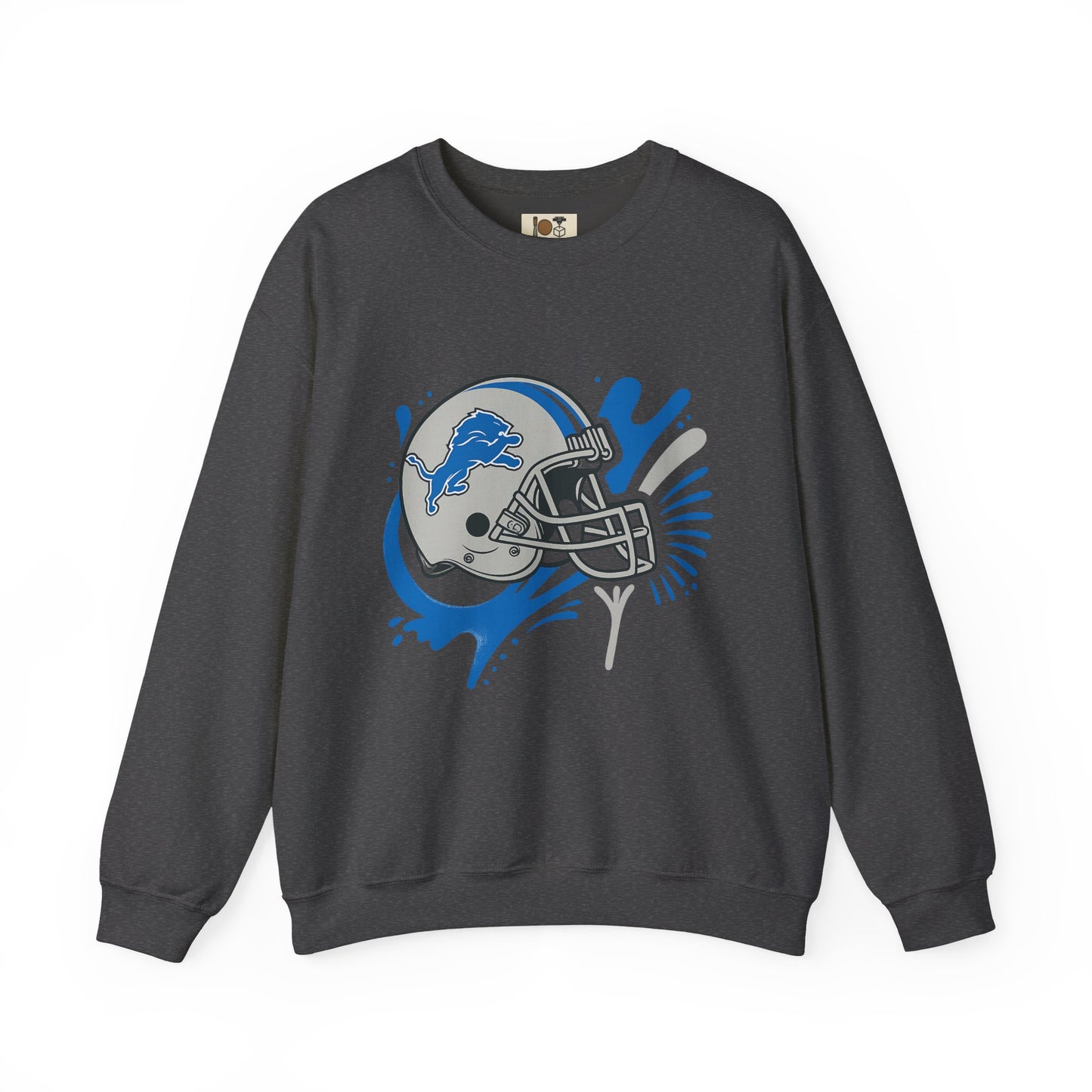 Detroit Lions Sweatshirt, Unisex Heavy Blend Crewneck, Game Day Apparel, Sports Fan Gift, NFL Team Merchandise, Casual Comfort