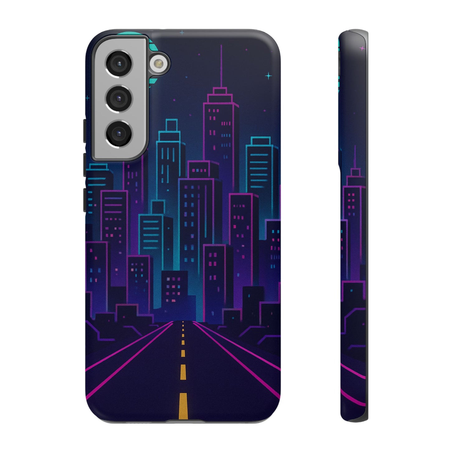 Cityscape Phone Case, Tough Cases, Urban Style, Nighttime Vibe, Phone Cover, Gift for City Lovers, Modern Design