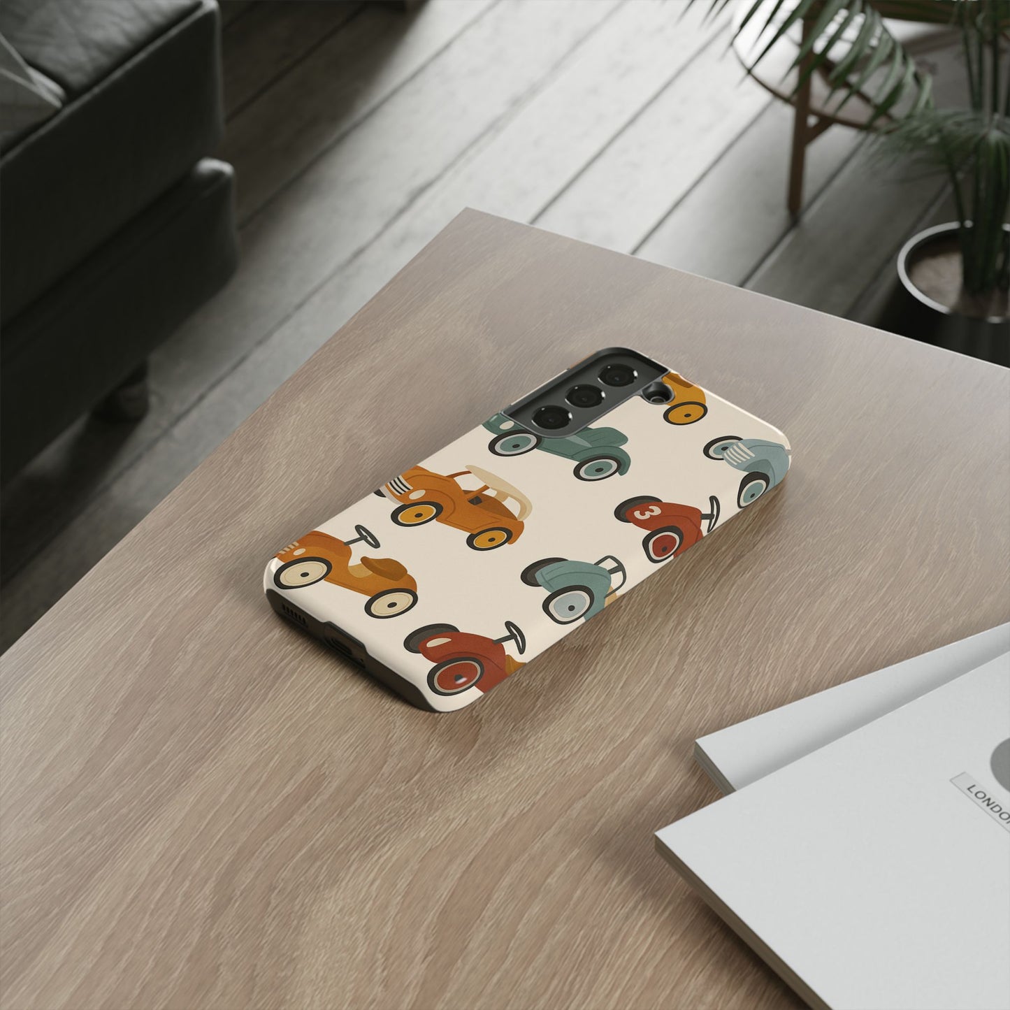 Vintage Car Phone Case, Tough Cases, Kids Gift, Car Lover Accessory, Retro Style, Phone Protection, Unique Design, pedal cars