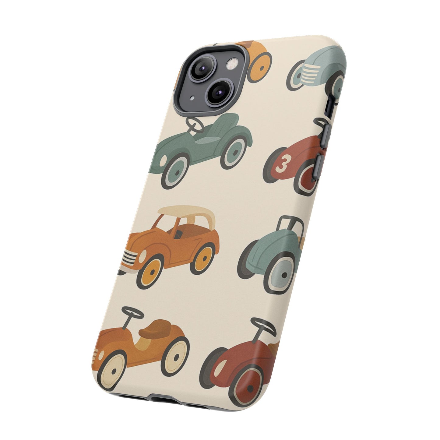 Vintage Car Phone Case, Tough Cases, Kids Gift, Car Lover Accessory, Retro Style, Phone Protection, Unique Design, pedal cars