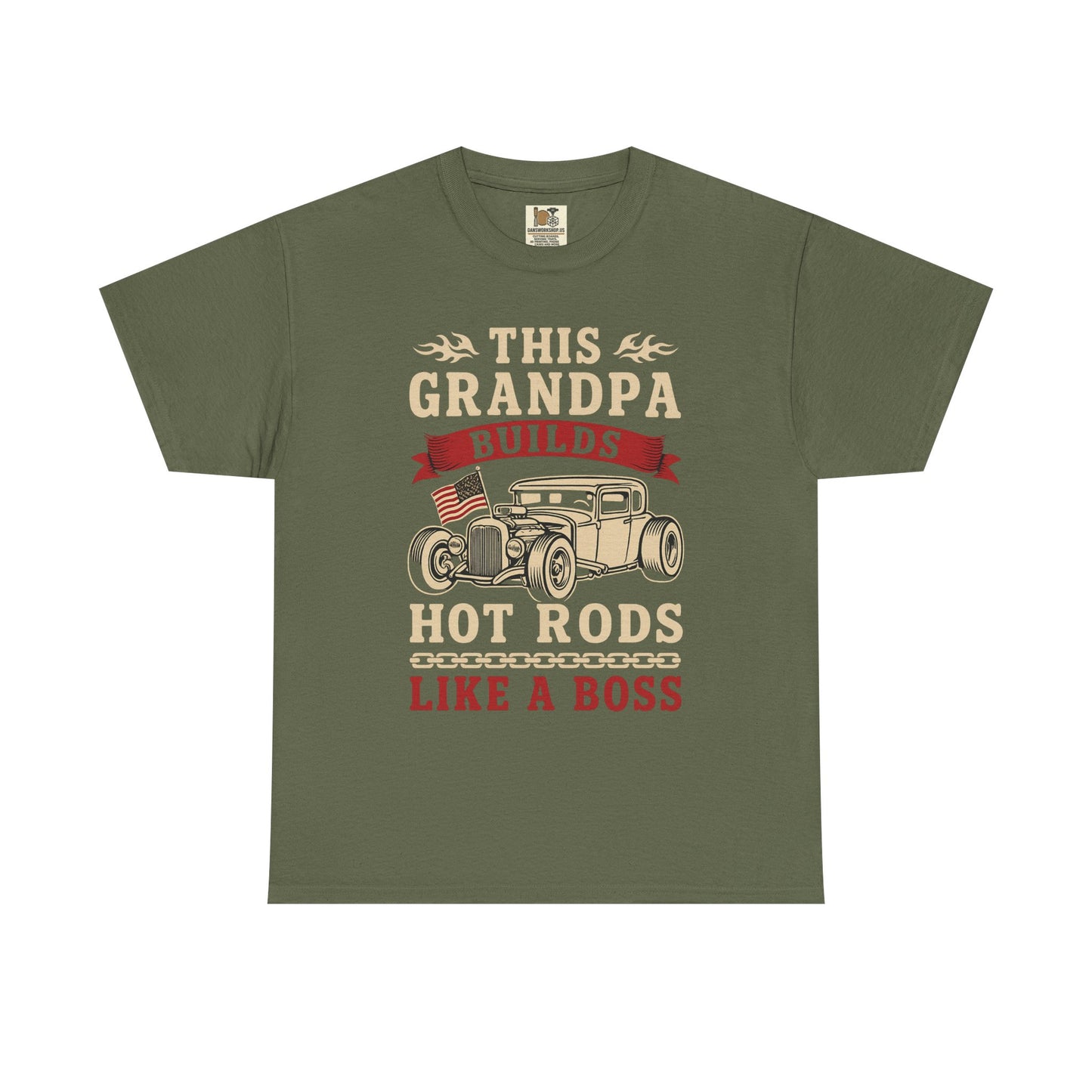 This Grandpa Builds Hot Rods Heavy Cotton Tee, Gift for Grandpa, Car [...]