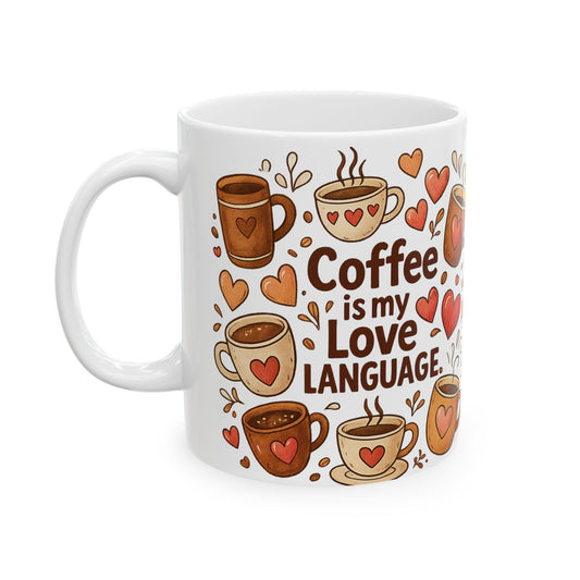 Coffee Love Ceramic Mug - Perfect for Valentine's Day, Gift for Coffee Lovers, Heartfelt Home Décor, Cute Kitchenware, Inspirational [...]
