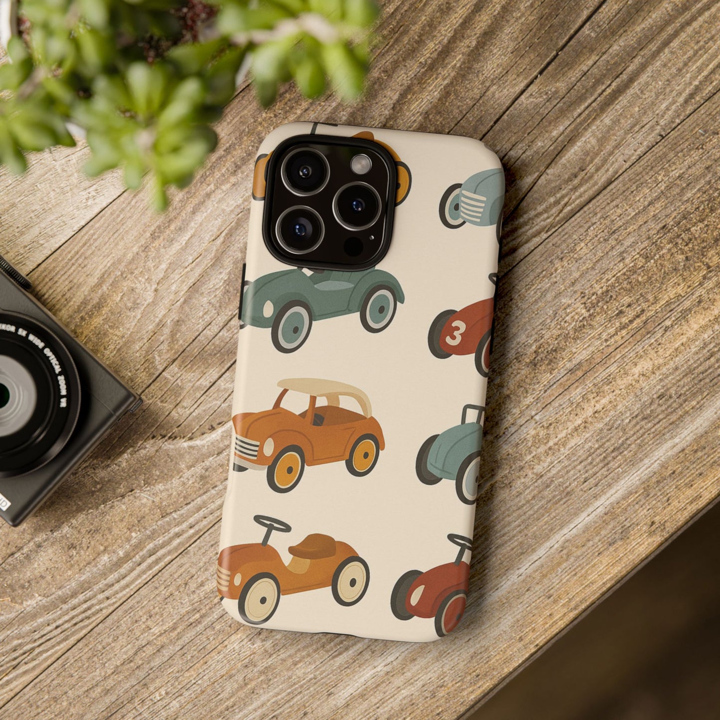 Vintage Car Phone Case, Tough Cases, Kids Gift, Car Lover Accessory, Retro Style, Phone Protection, Unique Design, pedal cars