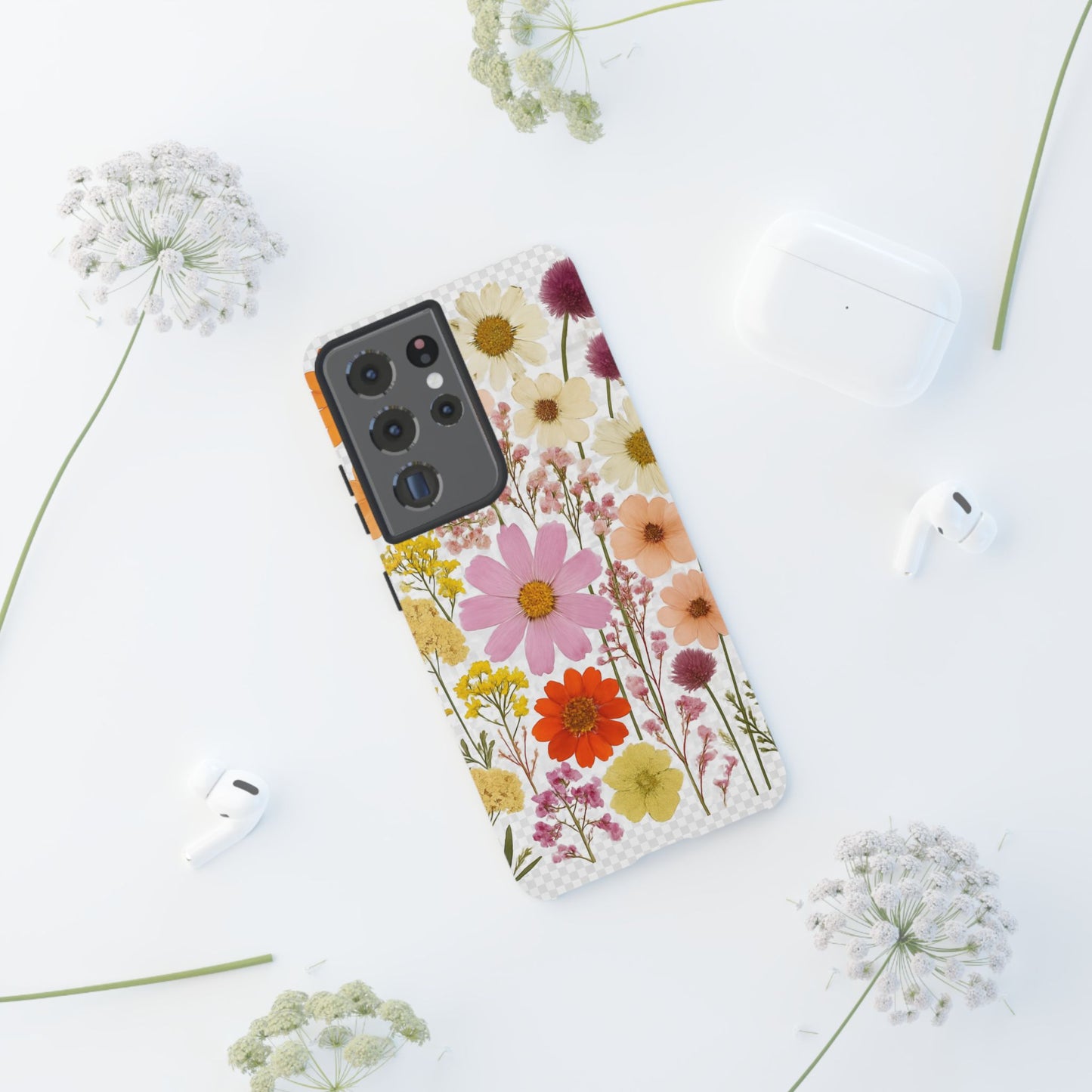 Floral Phone Case - Tough Cases, Stylish Protective Cover, Flower Design, Trendy Gift, Nature Lover Accessory, DRIED FLOWERS