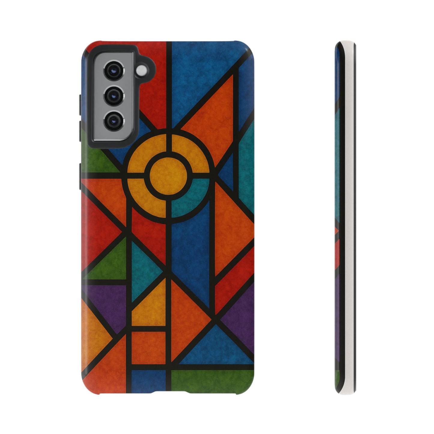 Colorful Stained Glass Phone Case, Artistic Phone Cover, Vibrant Protective Case, Unique Gift for Art Lovers, Stylish Smartphone Accessory