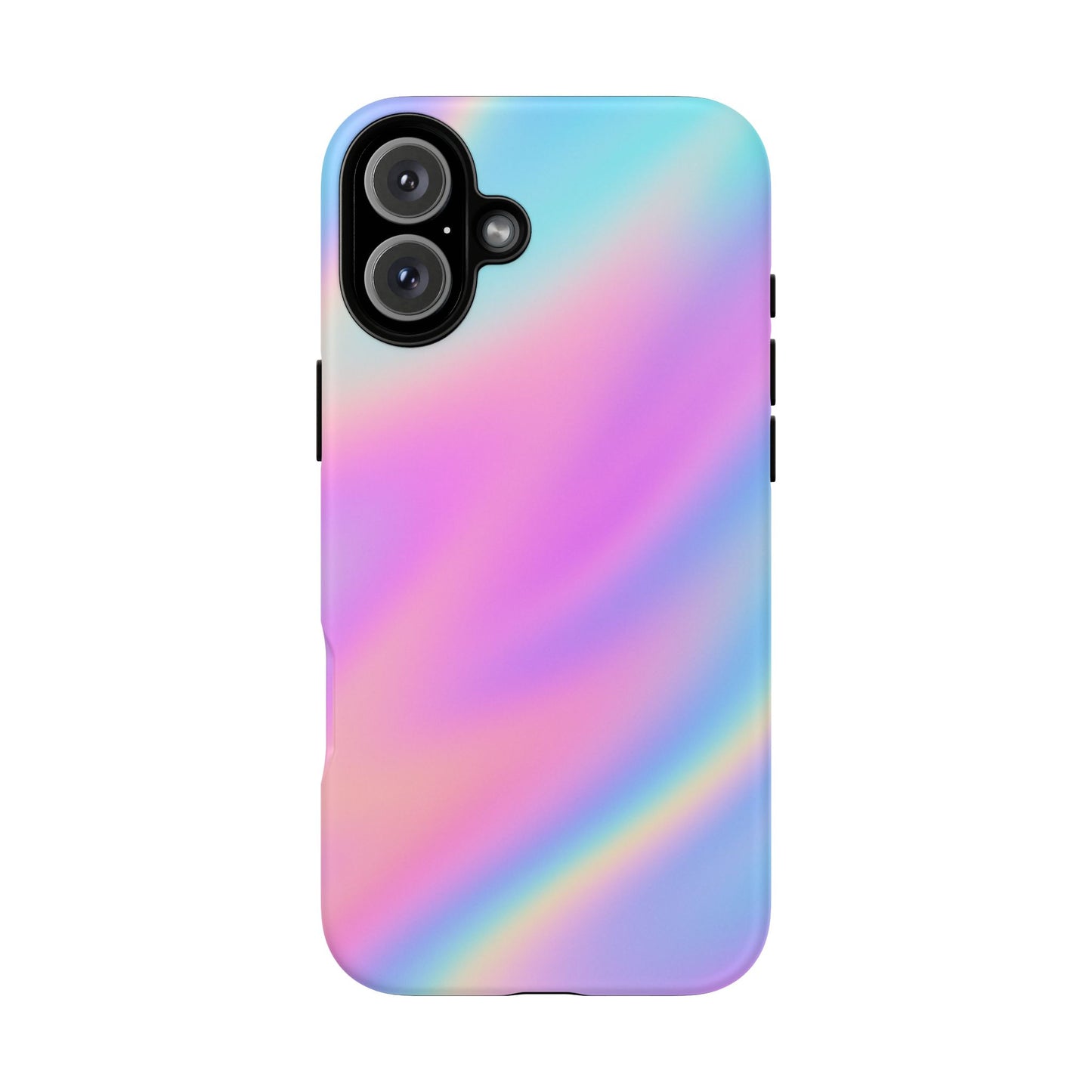 Colorful Holographic Phone Case, Tough Cases for iPhone, Trendy Phone Cover, Unique Gift for Her, Pastel Phone Accessory