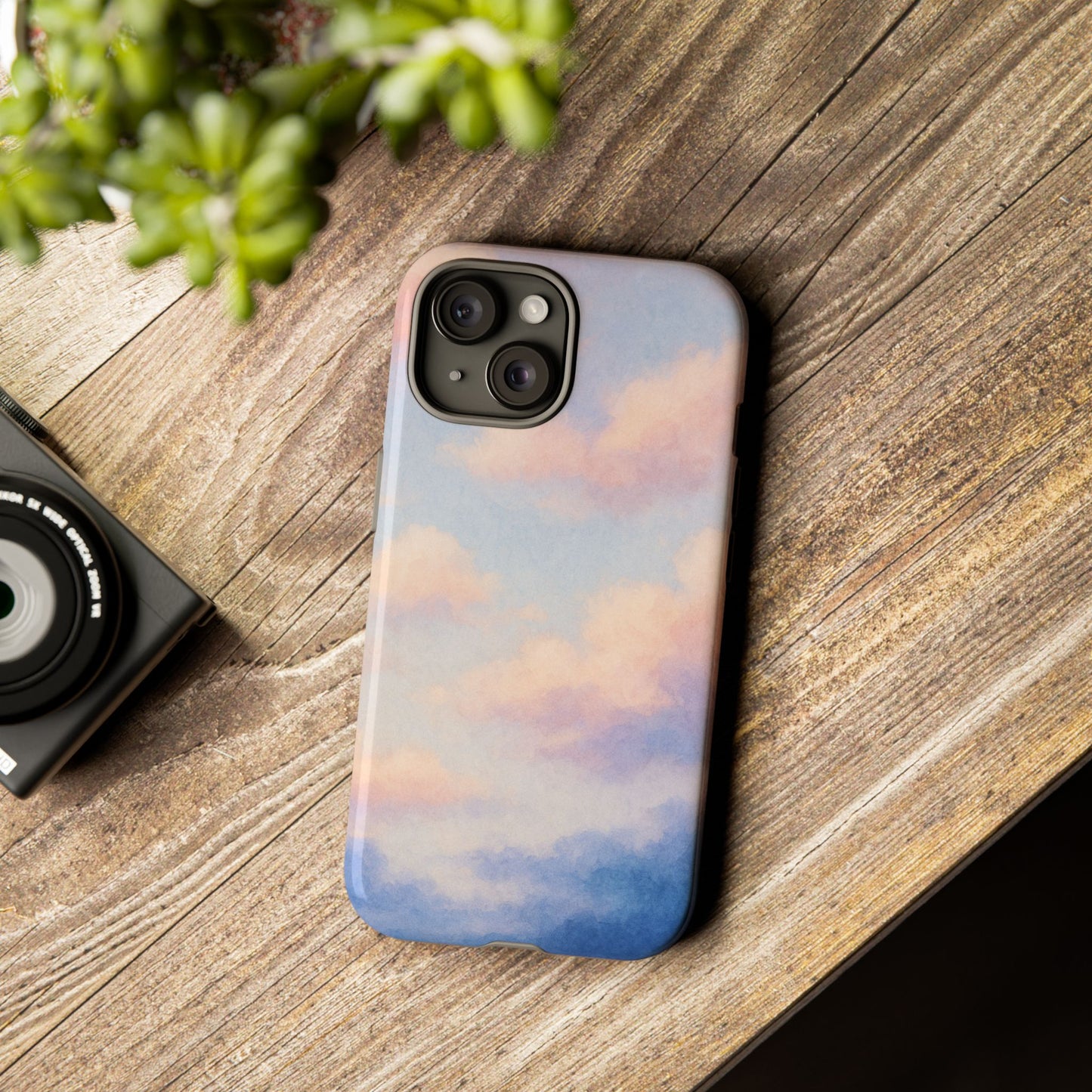 Sky Blue Cloud Phone Case, Tough Phone Cover, Aesthetic Cell Phone Accessory, Gift for Teen, Trendy Tech Protection