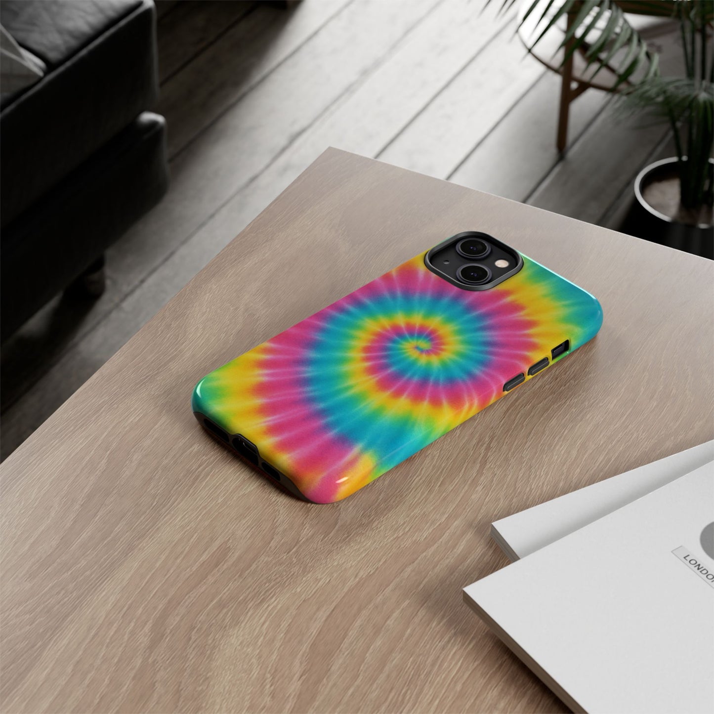 Colorful Tie-Dye Phone Case, Vibrant Phone Cover, Boho Style Accessory, Gift for Teens, Trendy Phone Accessories