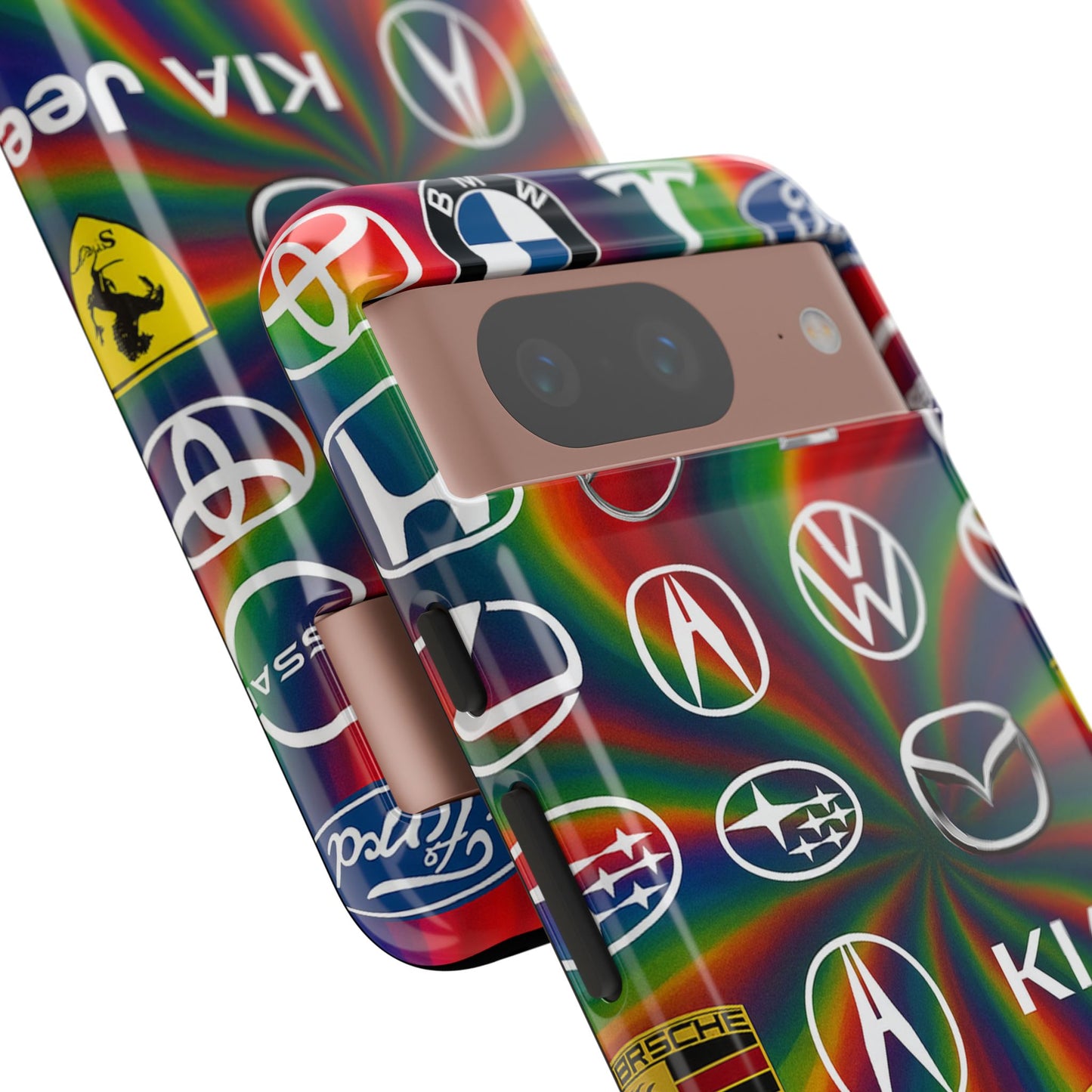 Colorful Car Logos Phone Case - Vibrant Tough Cases for Auto Enthusiasts, Unique Gift for Birthdays, Car Events, and Holidays