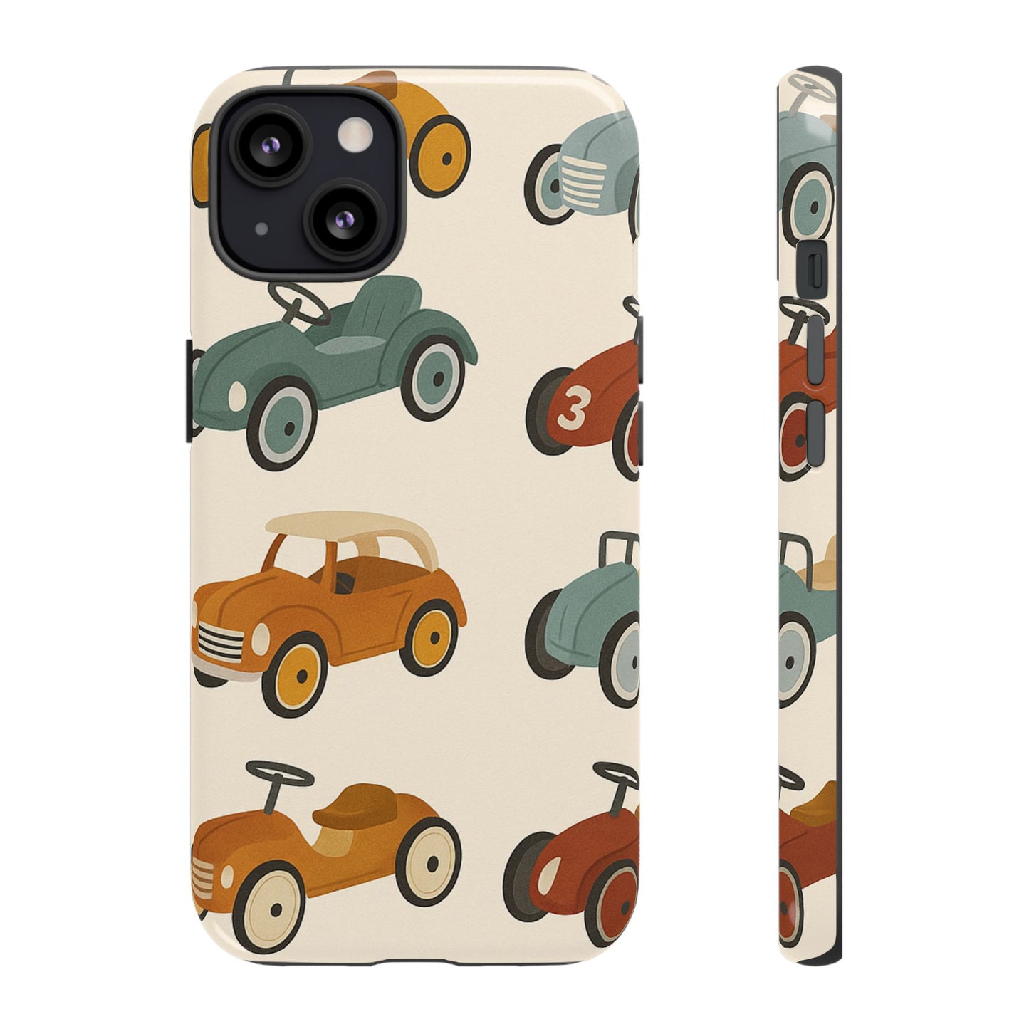 Vintage Car Phone Case, Tough Cases, Kids Gift, Car Lover Accessory, Retro Style, Phone Protection, Unique Design, pedal cars