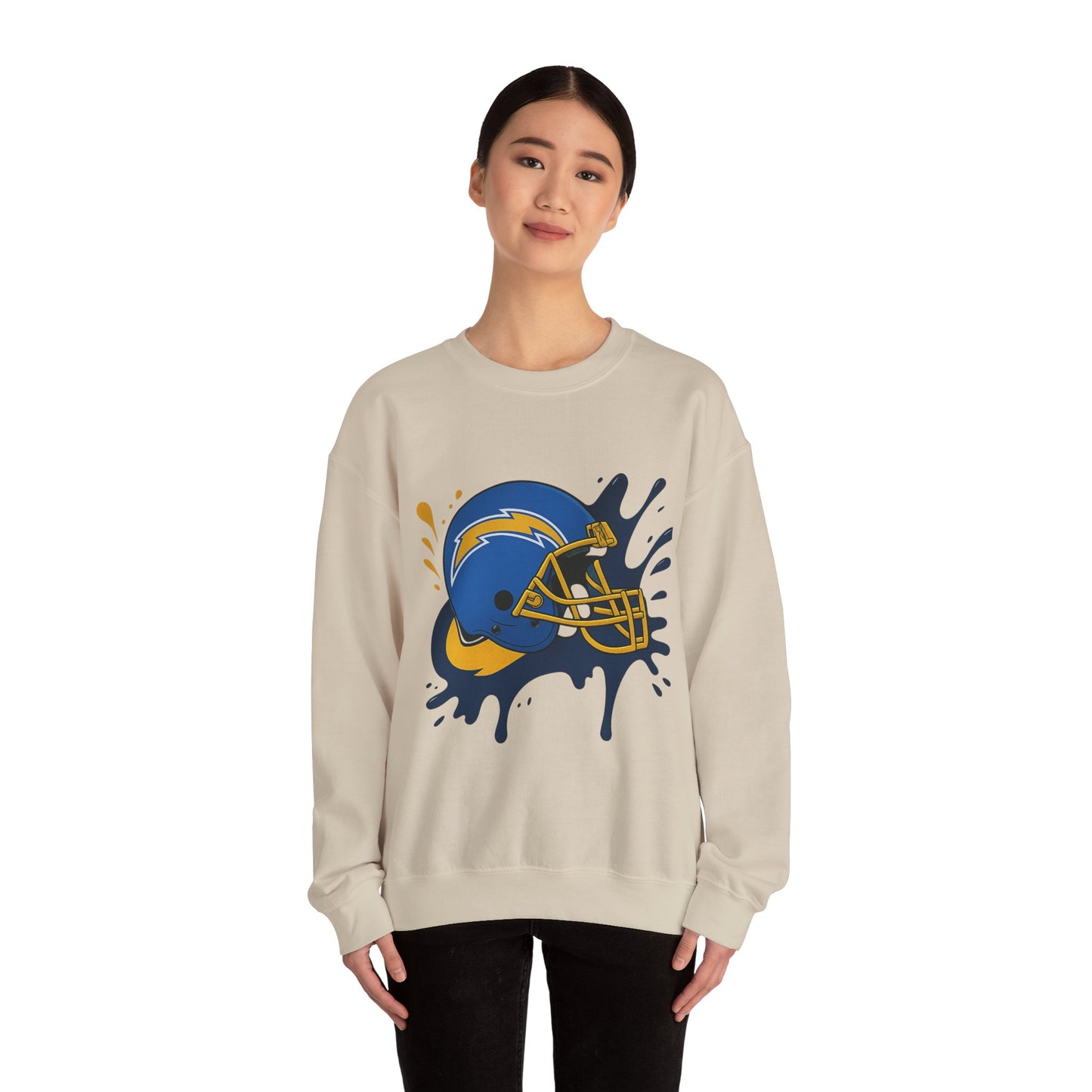 Sporty Splash Crewneck Sweatshirt - Football Lover Gift, Unisex Casual Wear, Game Day Attire, Cozy Sweatshirt, Fall Fashion