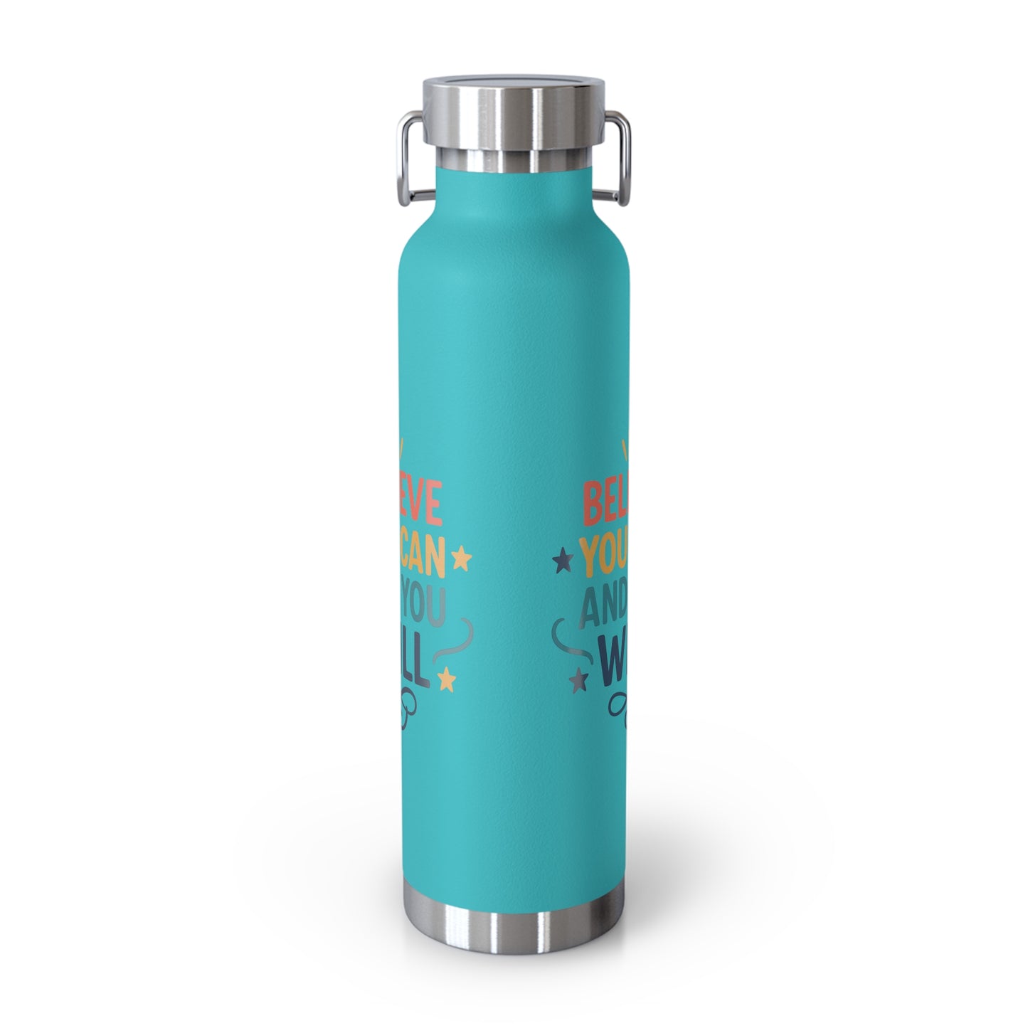 Inspirational Water Bottle, Motivational Travel Mug, Believe You Can Drinkware, Fitness Gifts, Personal Affirmation Bottle