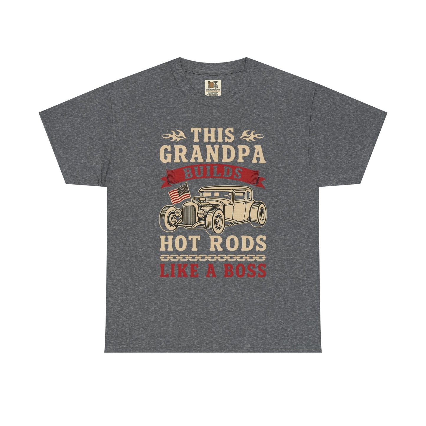 This Grandpa Builds Hot Rods Heavy Cotton Tee, Gift for Grandpa, Car [...]