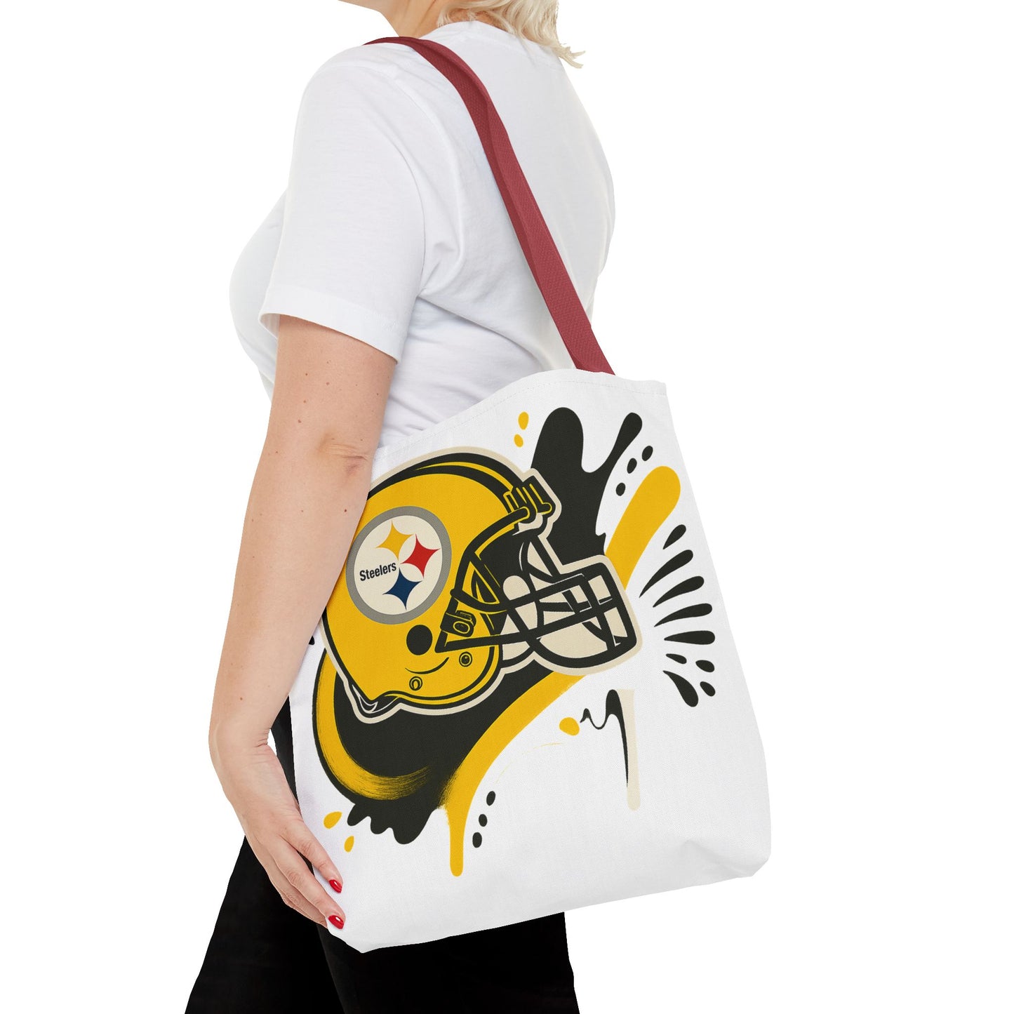 Steelers Inspired Tote Bag, Football Fan Accessory, Game Day Tote, Sports Bag, Personalized Gift for Him